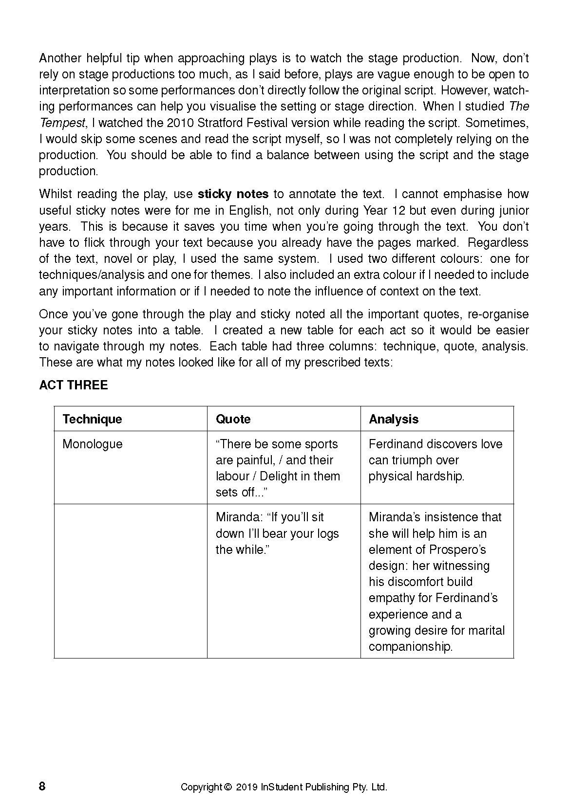 ATAR Notes Analysis Guides: How To Analyse Plays - Image 8
