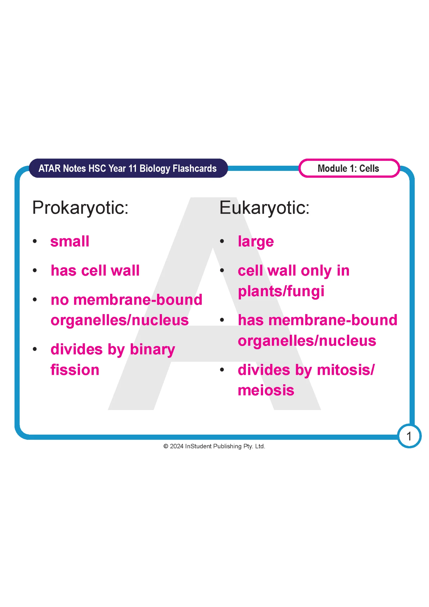 ATAR Notes HSC Year 11 Biology Flashcards - Image 3