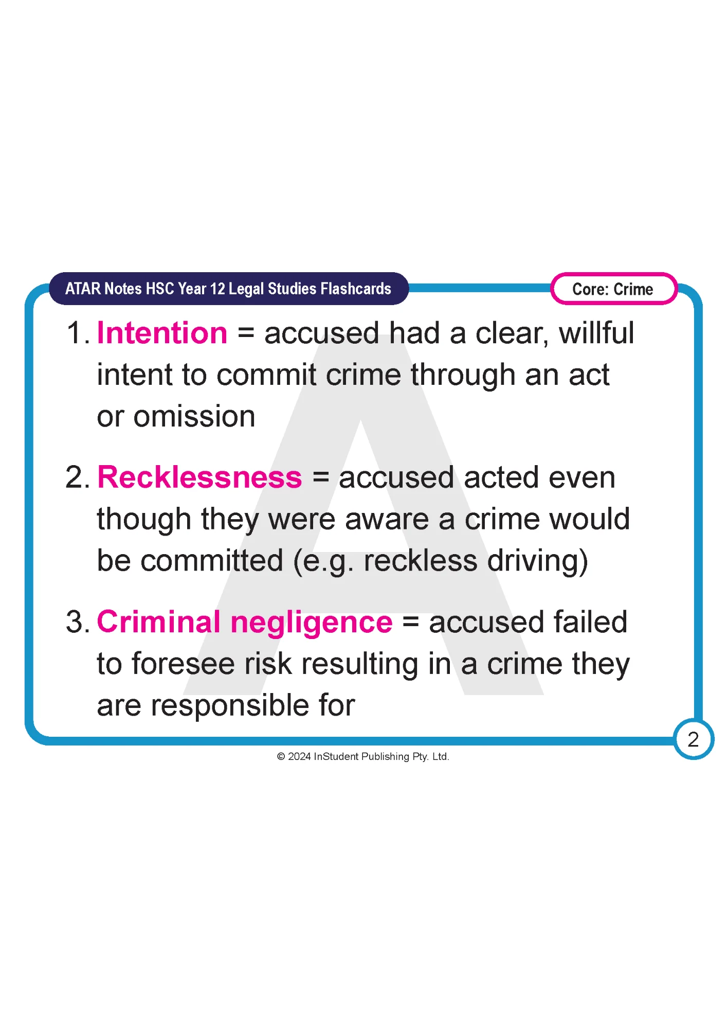 ATAR Notes HSC Year 12 Legal Studies Flashcards - Image 5