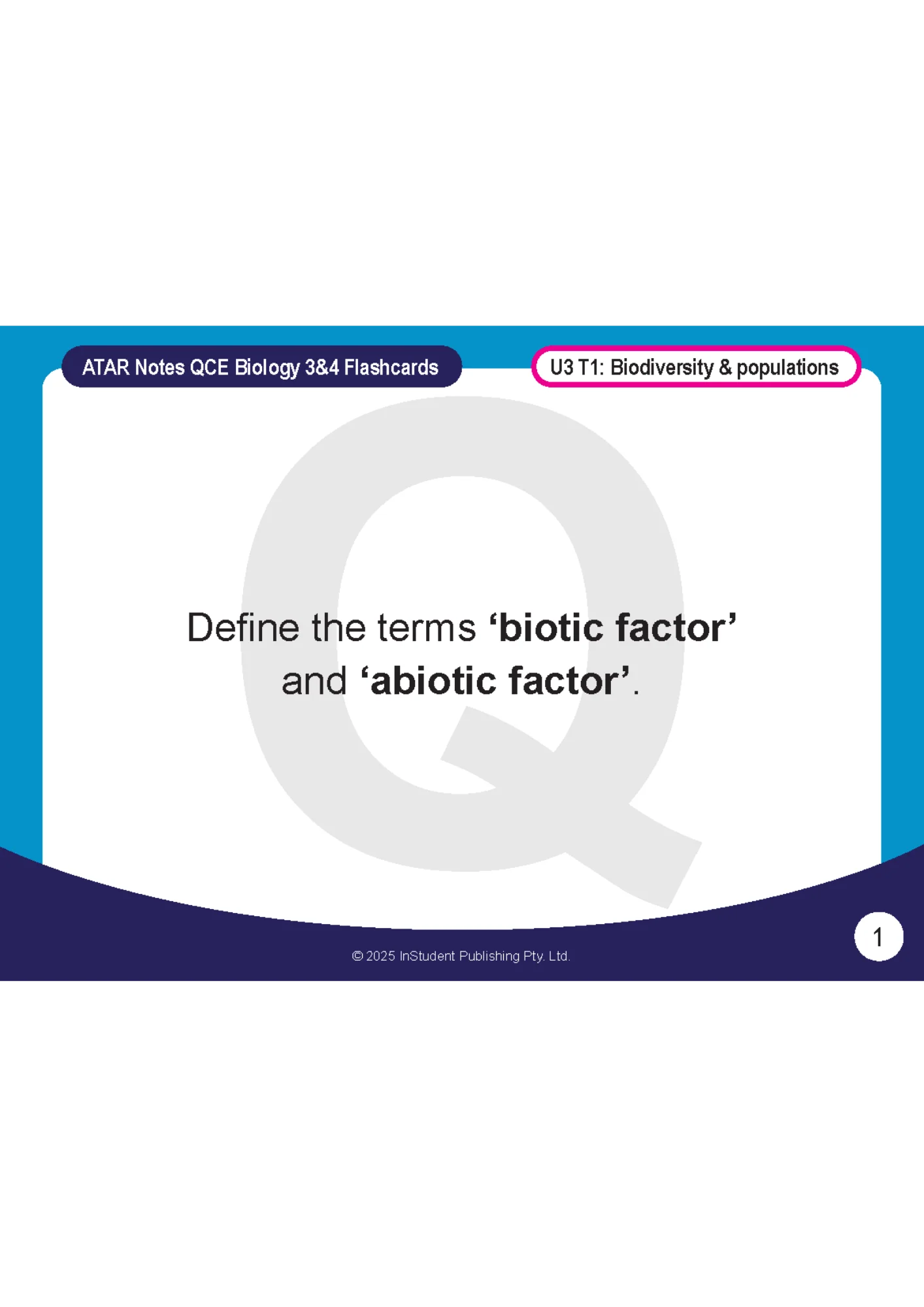 ATAR Notes QCE Biology 3&4 (2026-2028) Flashcards - Image 2