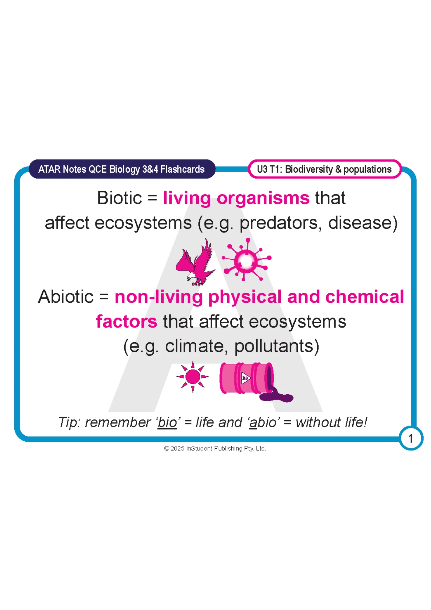 ATAR Notes QCE Biology 3&4 (2026-2028) Flashcards - Image 3