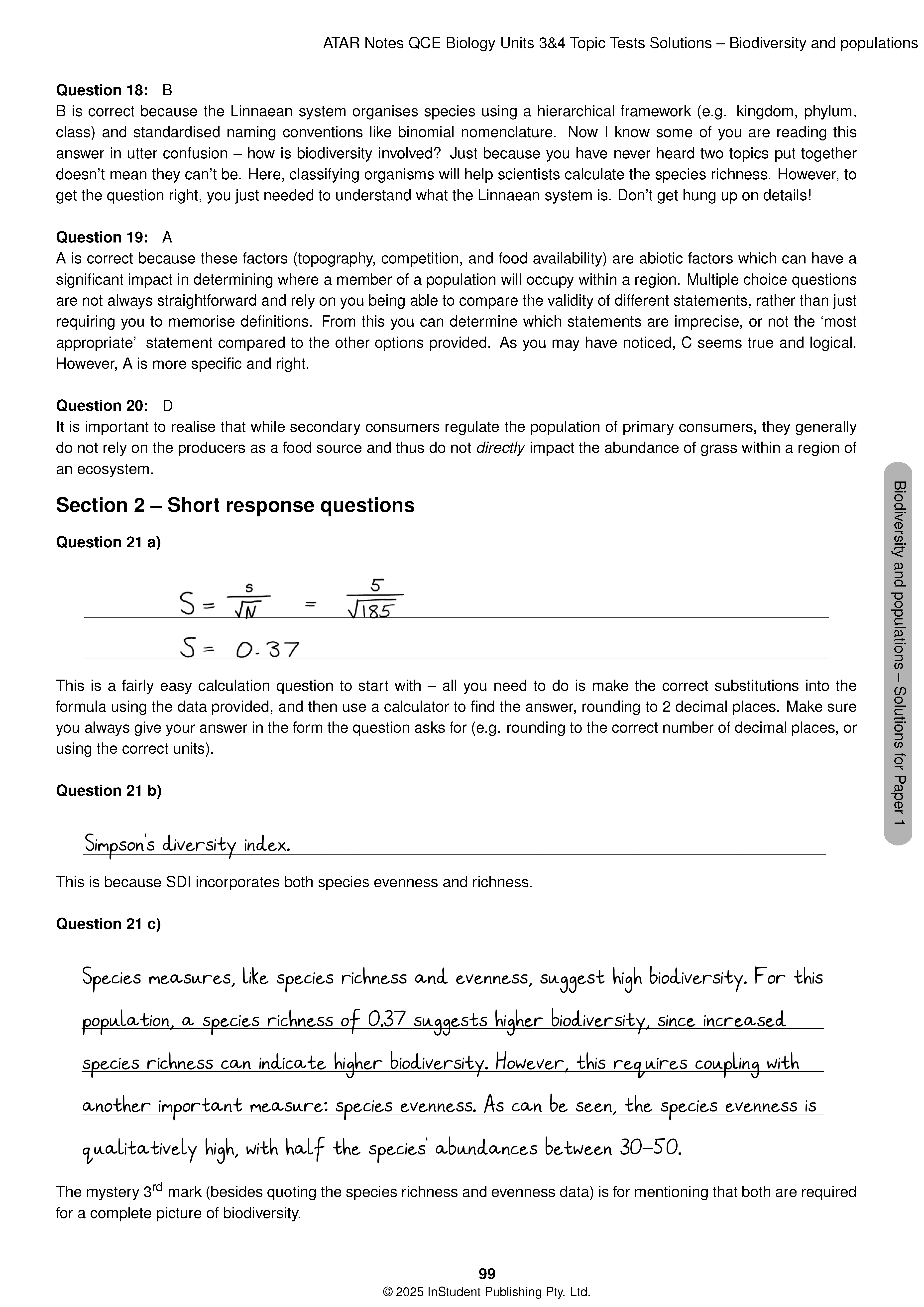 ATAR Notes QCE Biology 3&4 Topic Tests (2026-2028) - Image 12
