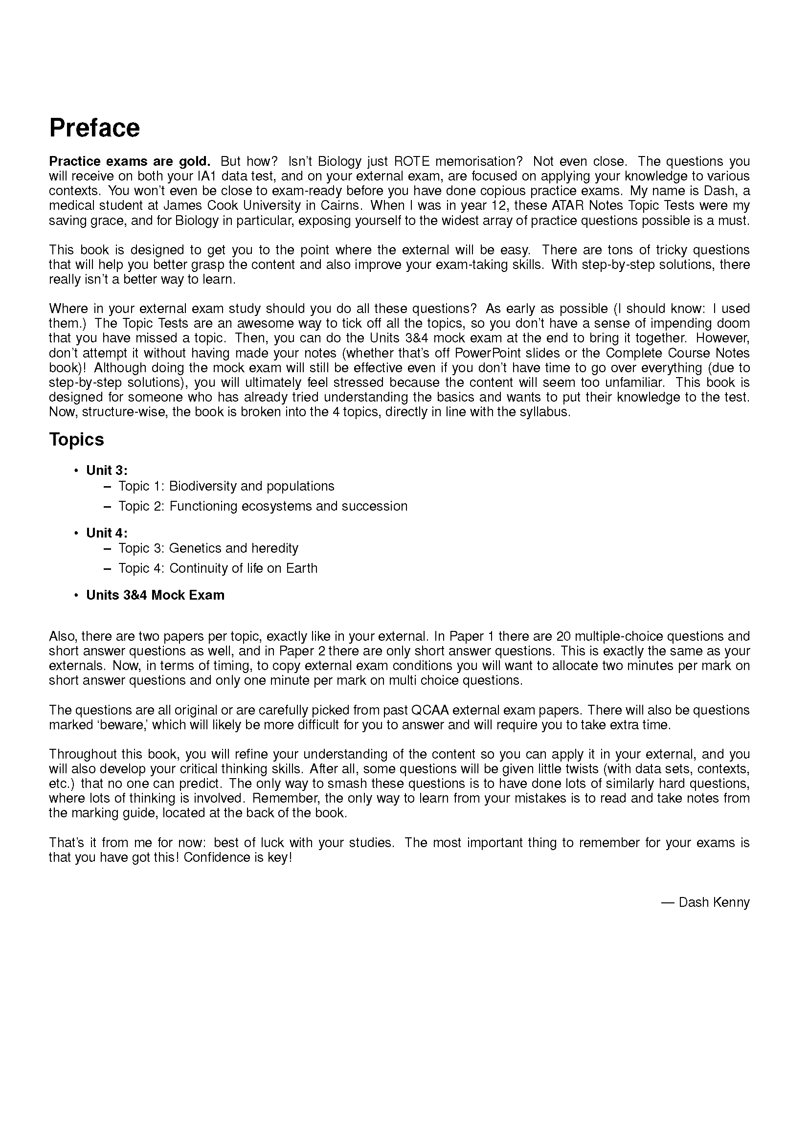 ATAR Notes QCE Biology 3&4 Topic Tests (2026-2028) - Image 2