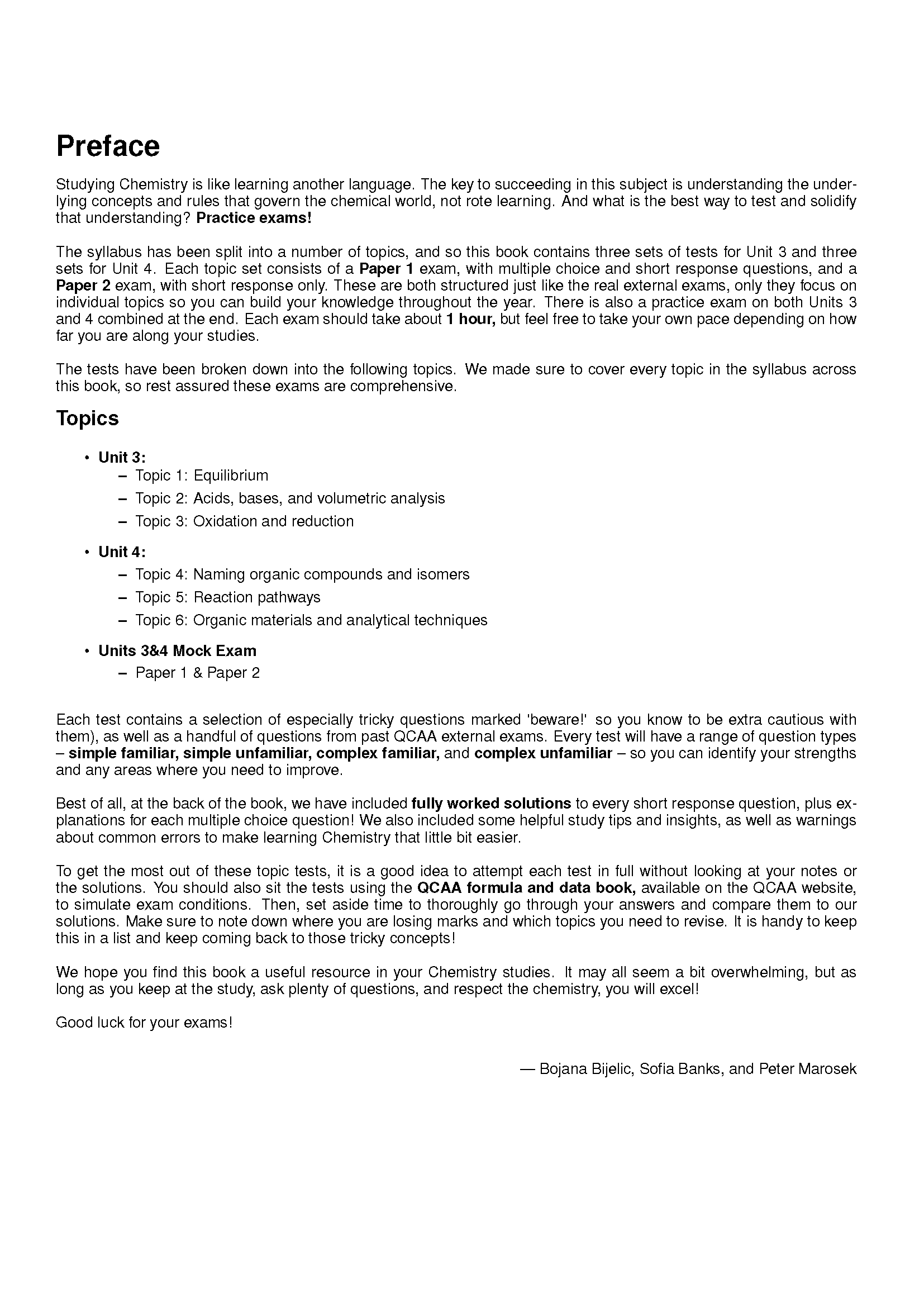 ATAR Notes QCE Chemistry 3&4 Topic Tests (2026-2028) - Image 2