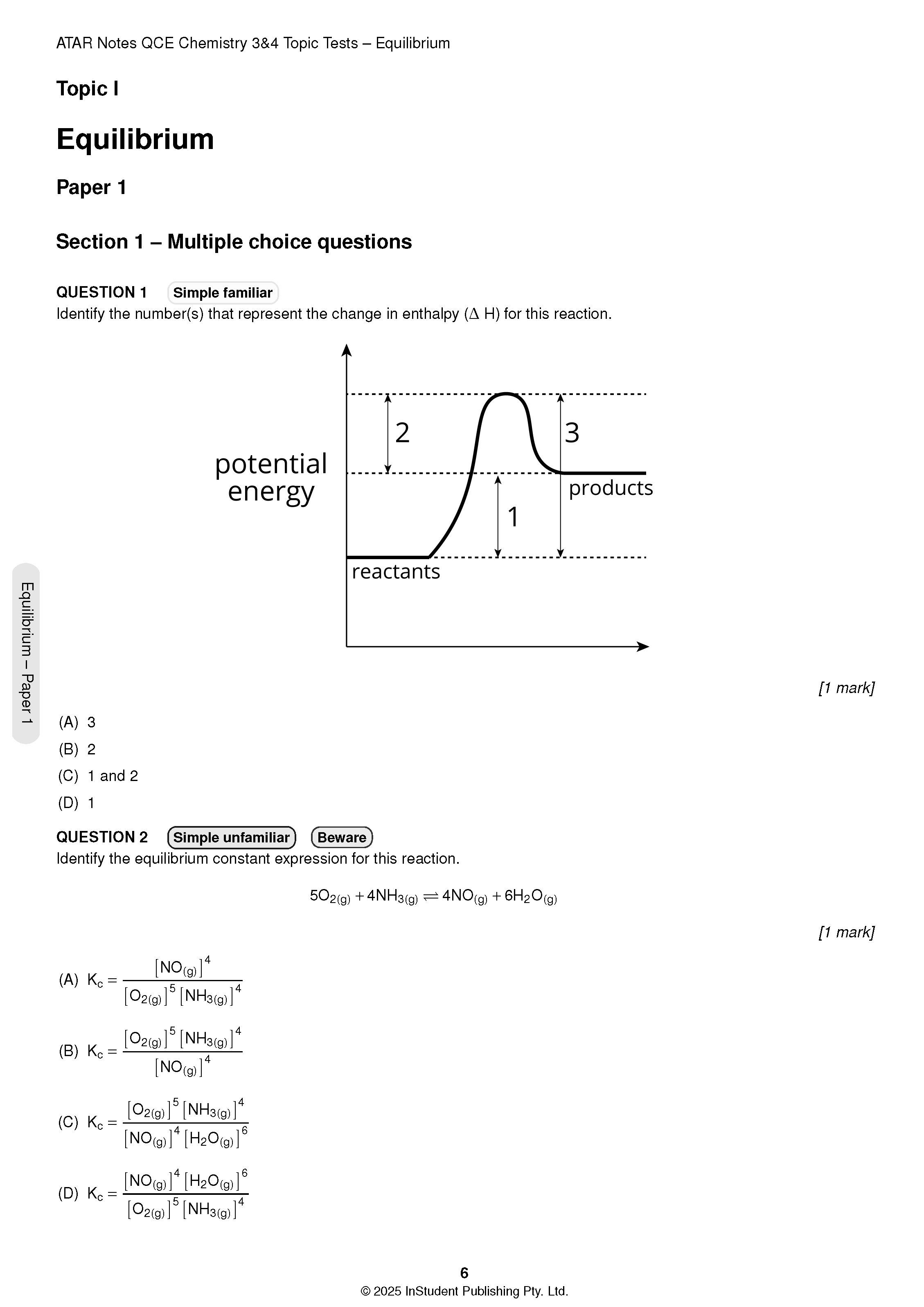 ATAR Notes QCE Chemistry 3&4 Topic Tests (2026-2028) - Image 5