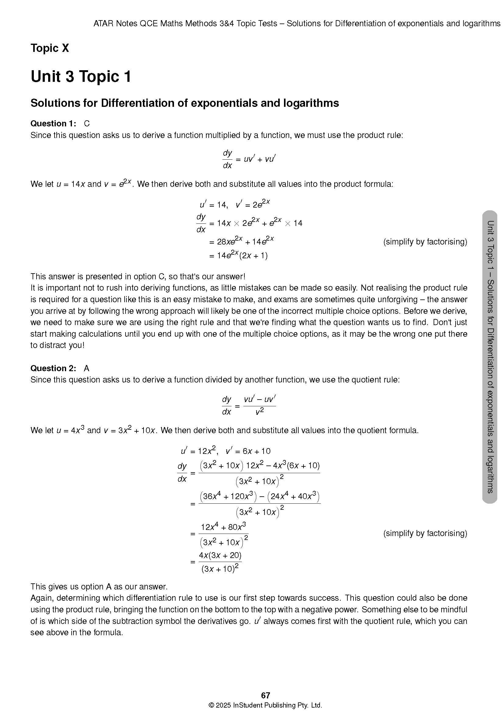 ATAR Notes QCE Maths Methods 3&4 Topic Tests (2026-2028) - Image 10