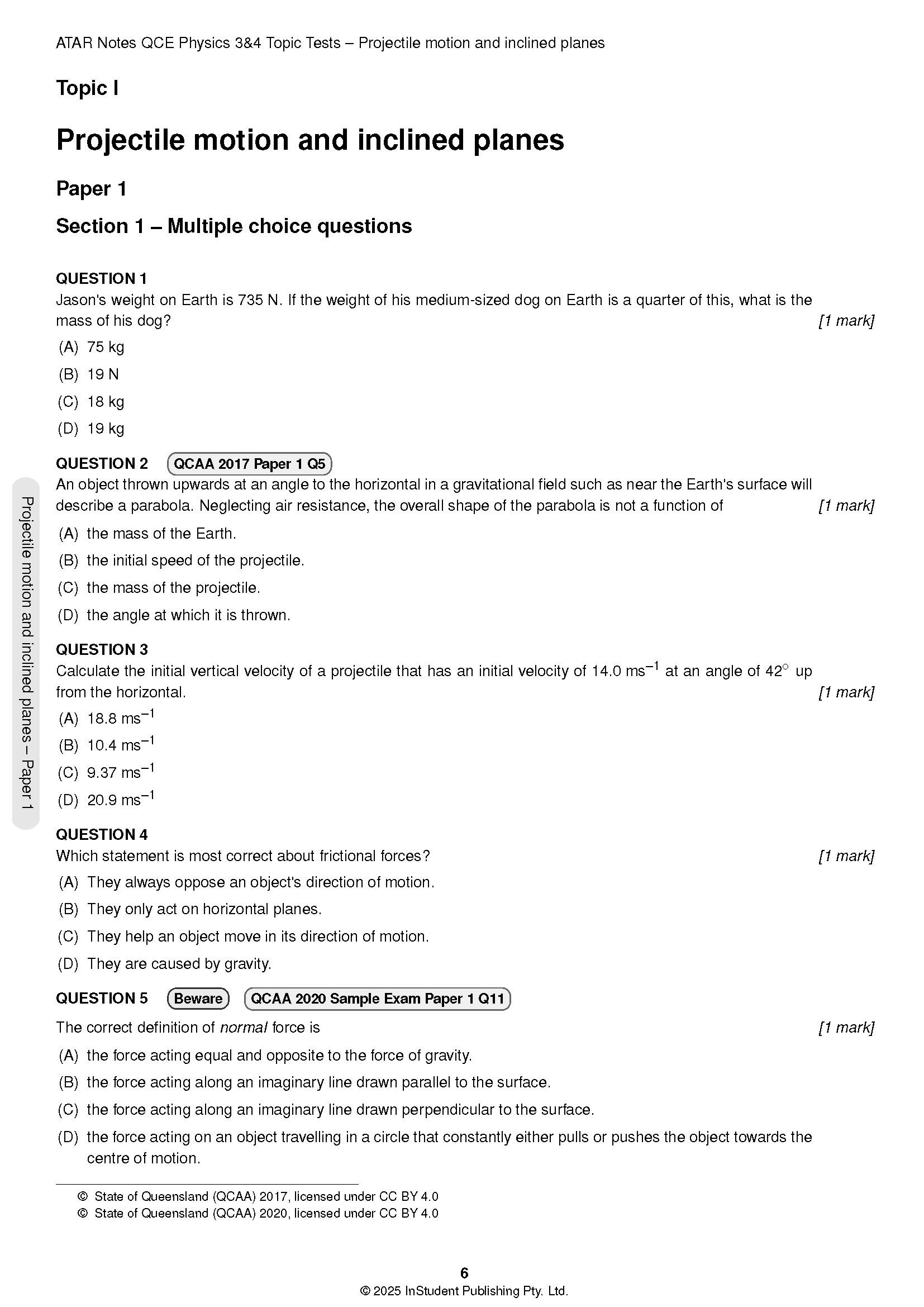 ATAR Notes QCE Physics 3&4 Topic Tests (2026-2028) - Image 5