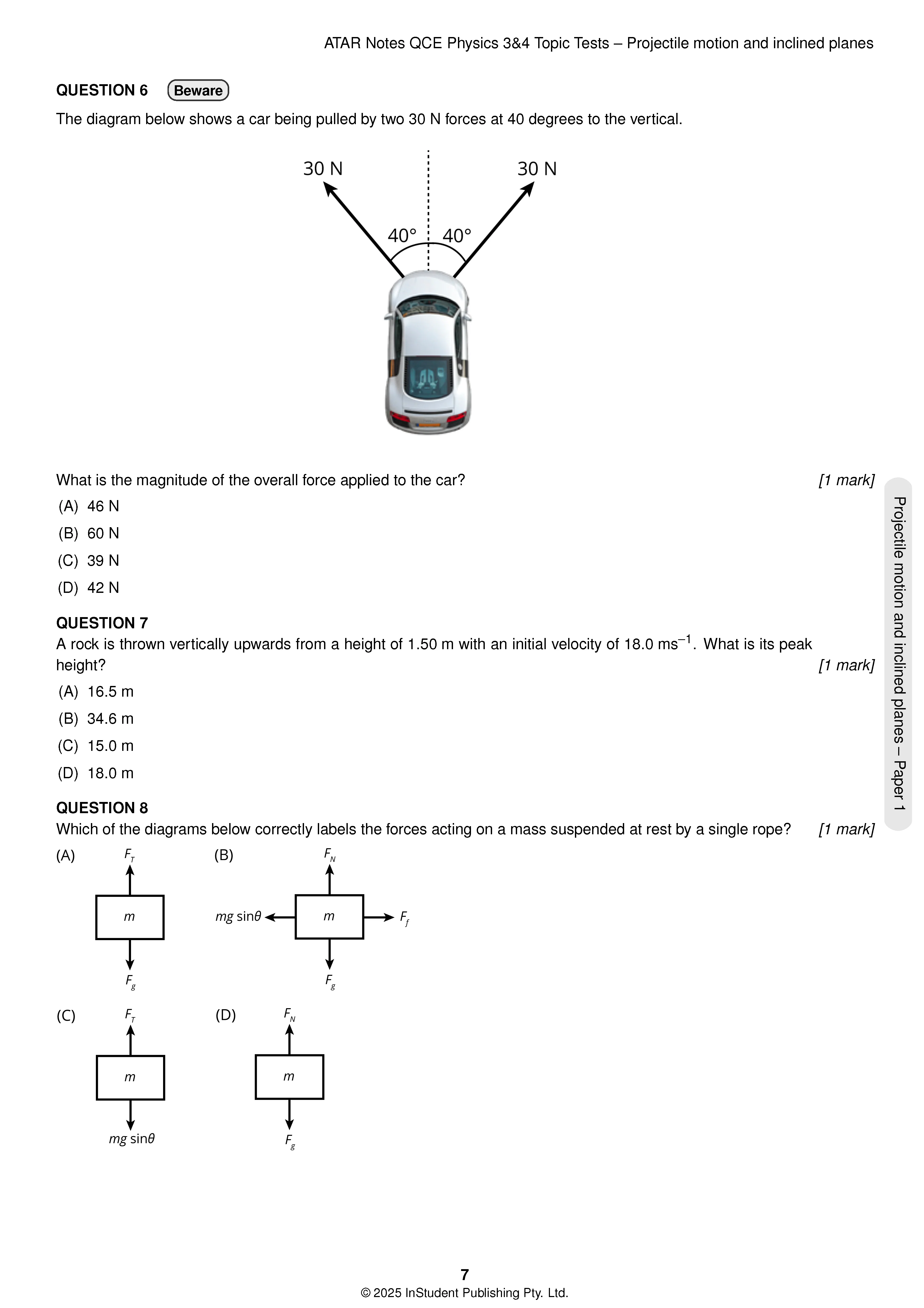 ATAR Notes QCE Physics 3&4 Topic Tests (2026-2028) - Image 6