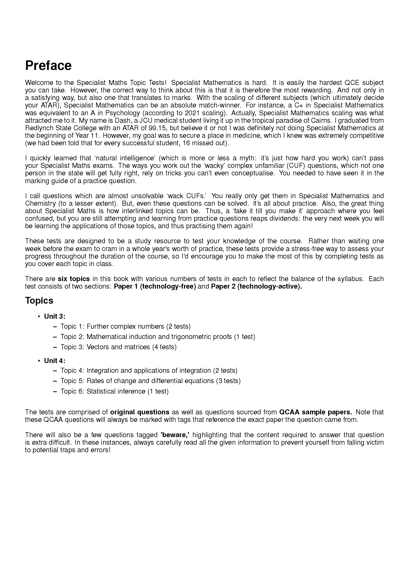 ATAR Notes QCE Specialist Maths 3&4 Topic Tests (2026-2028) - Image 2