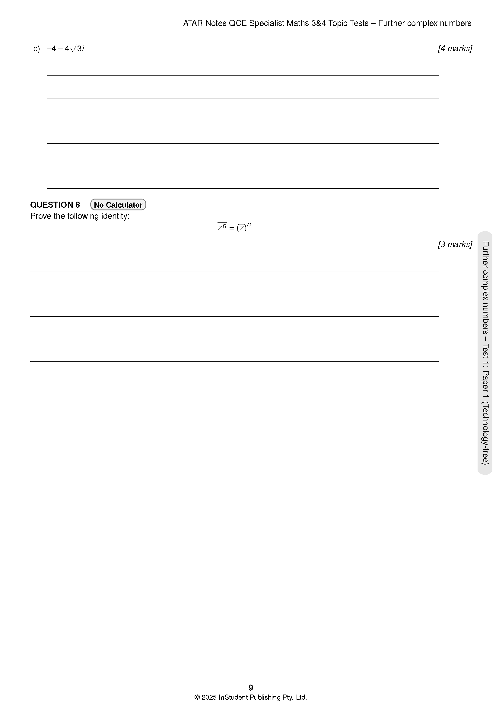 ATAR Notes QCE Specialist Maths 3&4 Topic Tests (2026-2028) - Image 8