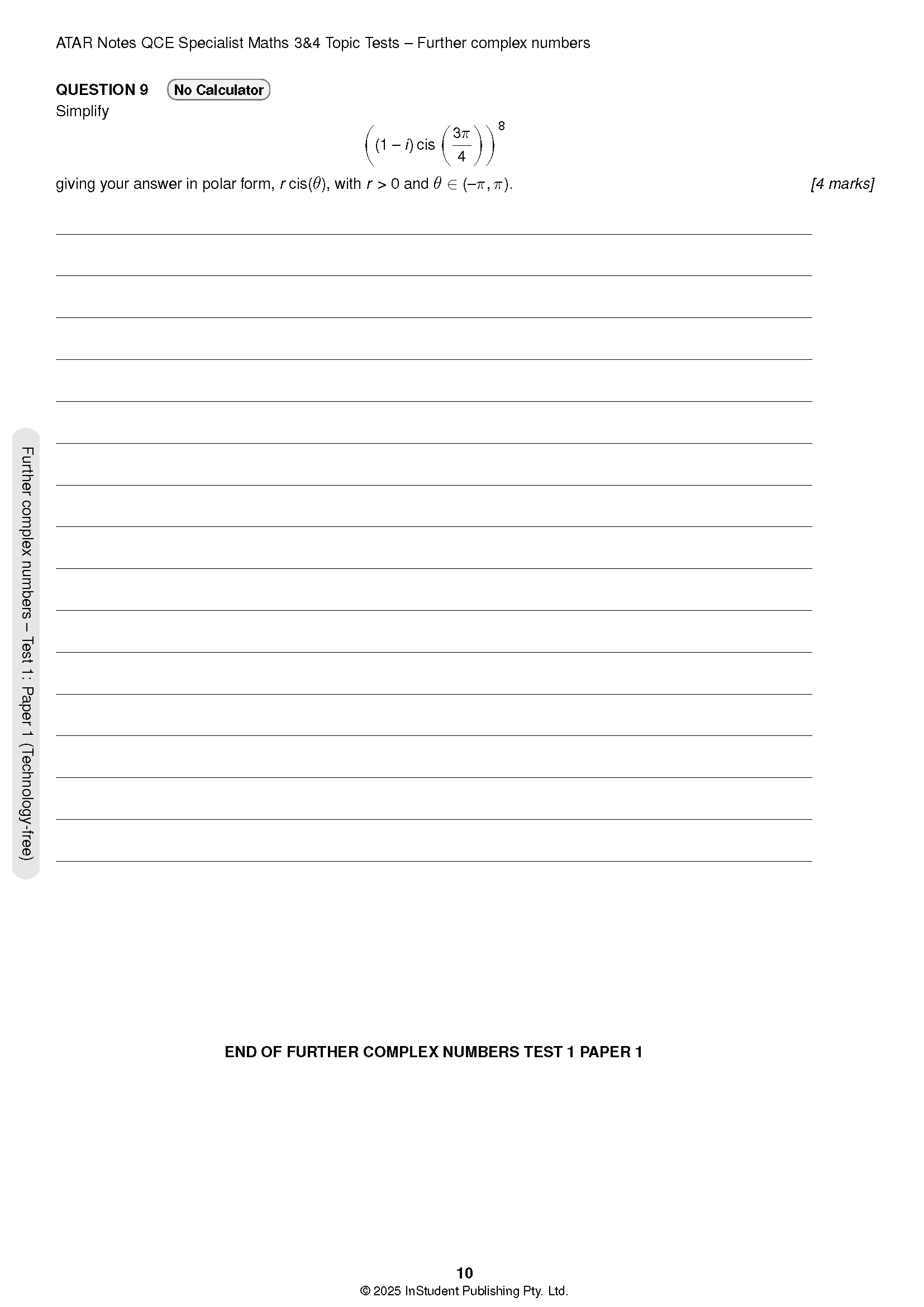 ATAR Notes QCE Specialist Maths 3&4 Topic Tests (2026-2028) - Image 9