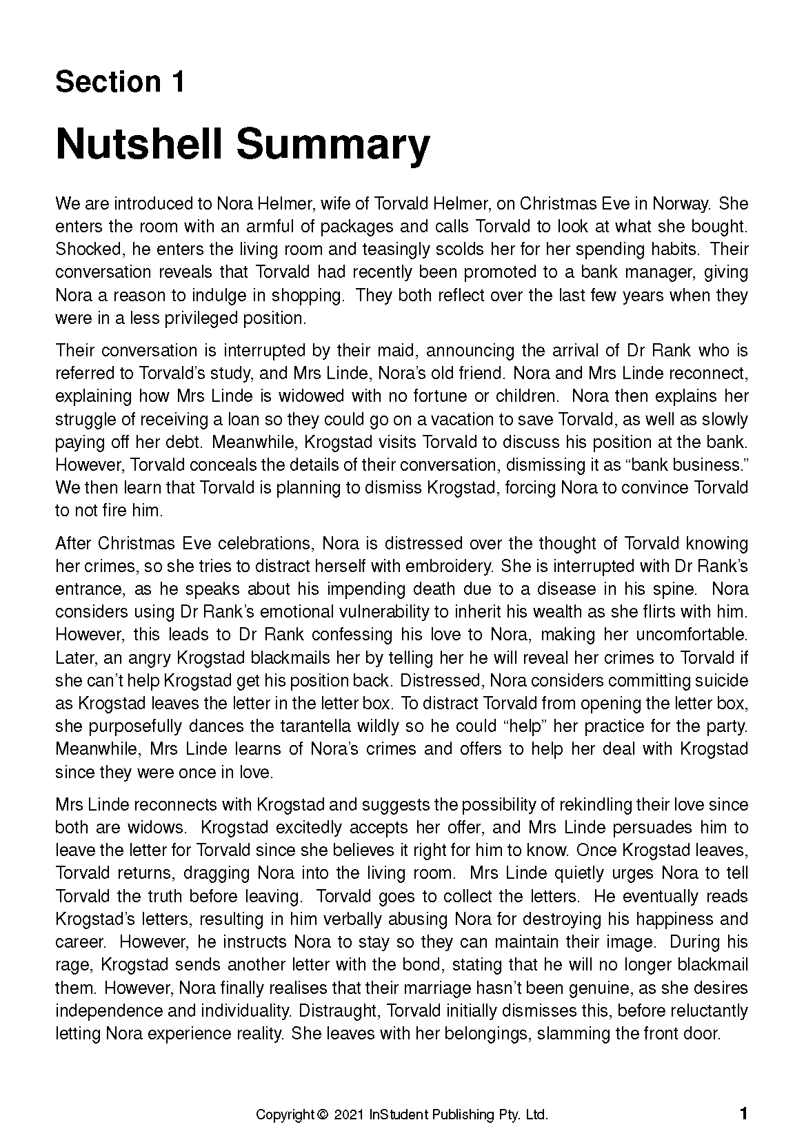 ATAR Notes Text Guide: A Doll's House by Henrik Ibsen - Image 5