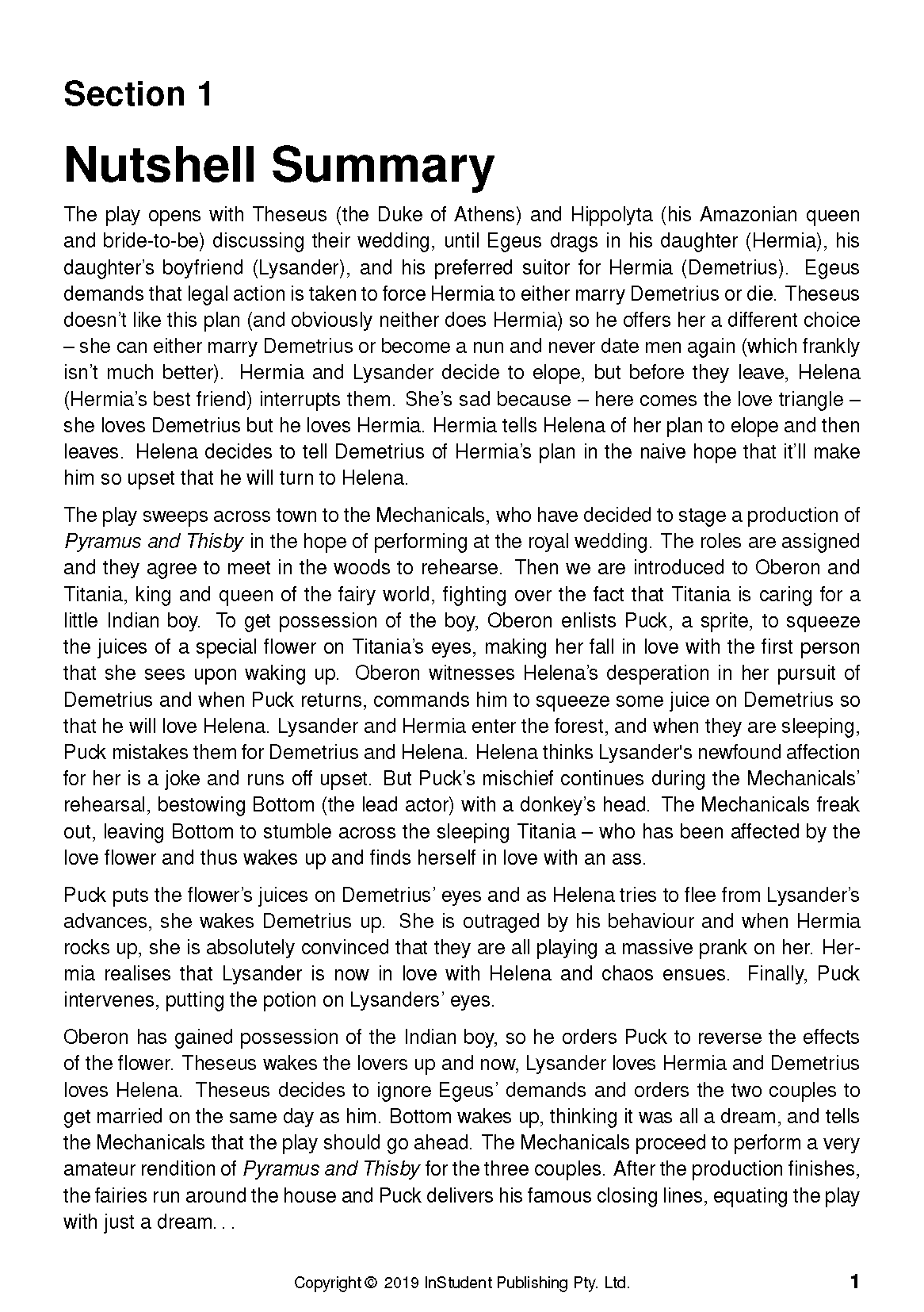 ATAR Notes Text Guide: A Midsummer Night's Dream by William Shakespeare - Image 5