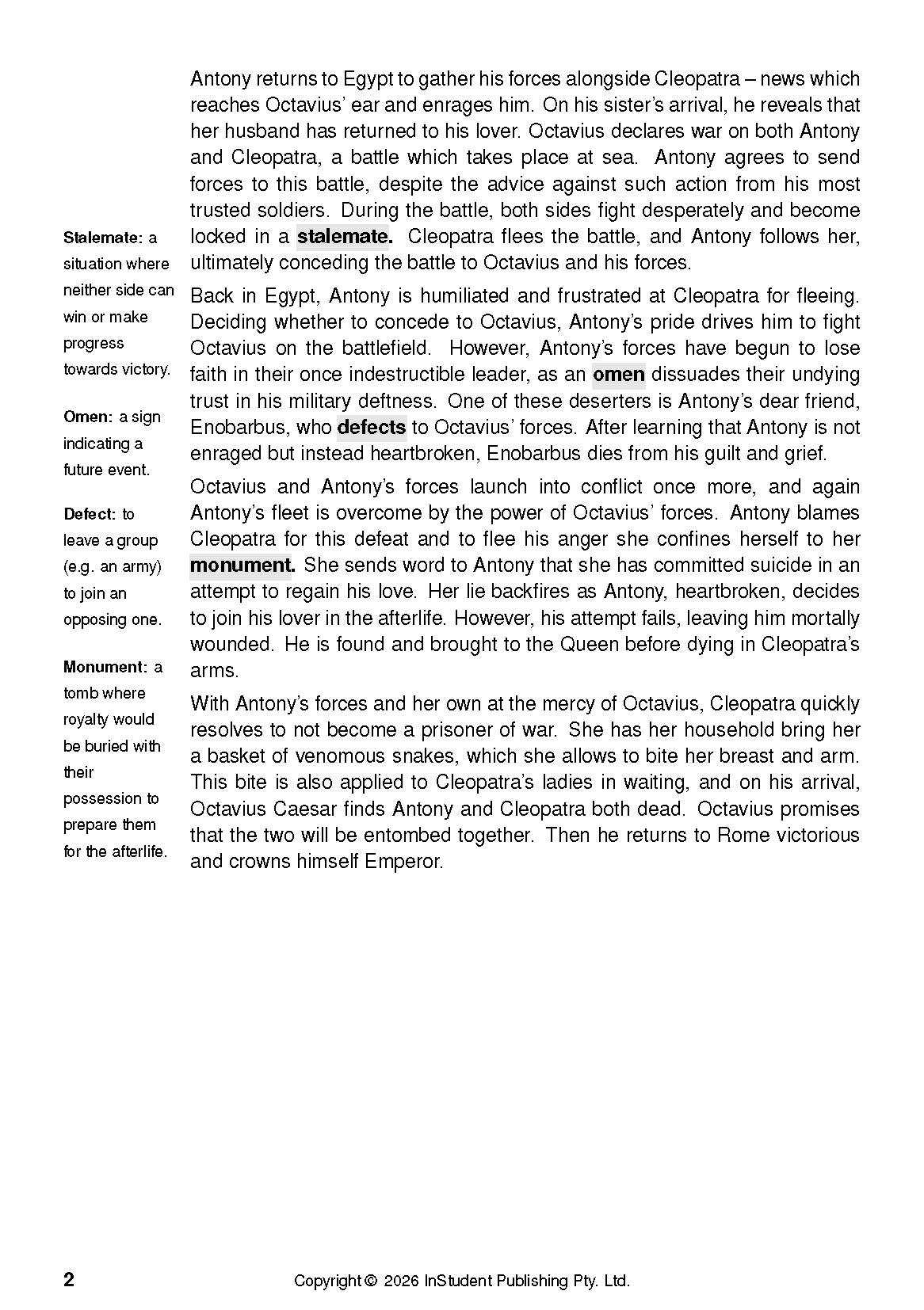 ATAR Notes Text Guide: Antony and Cleopatra by William Shakespeare - Image 6