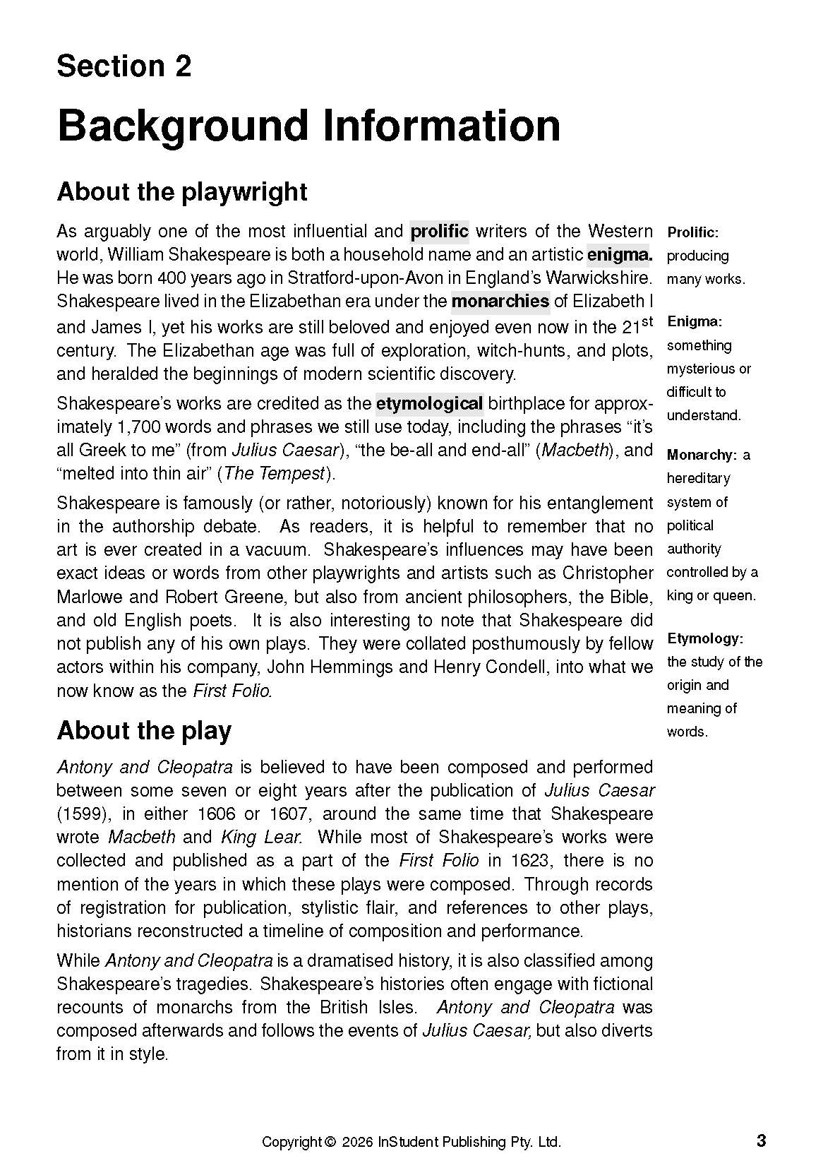 ATAR Notes Text Guide: Antony and Cleopatra by William Shakespeare - Image 7