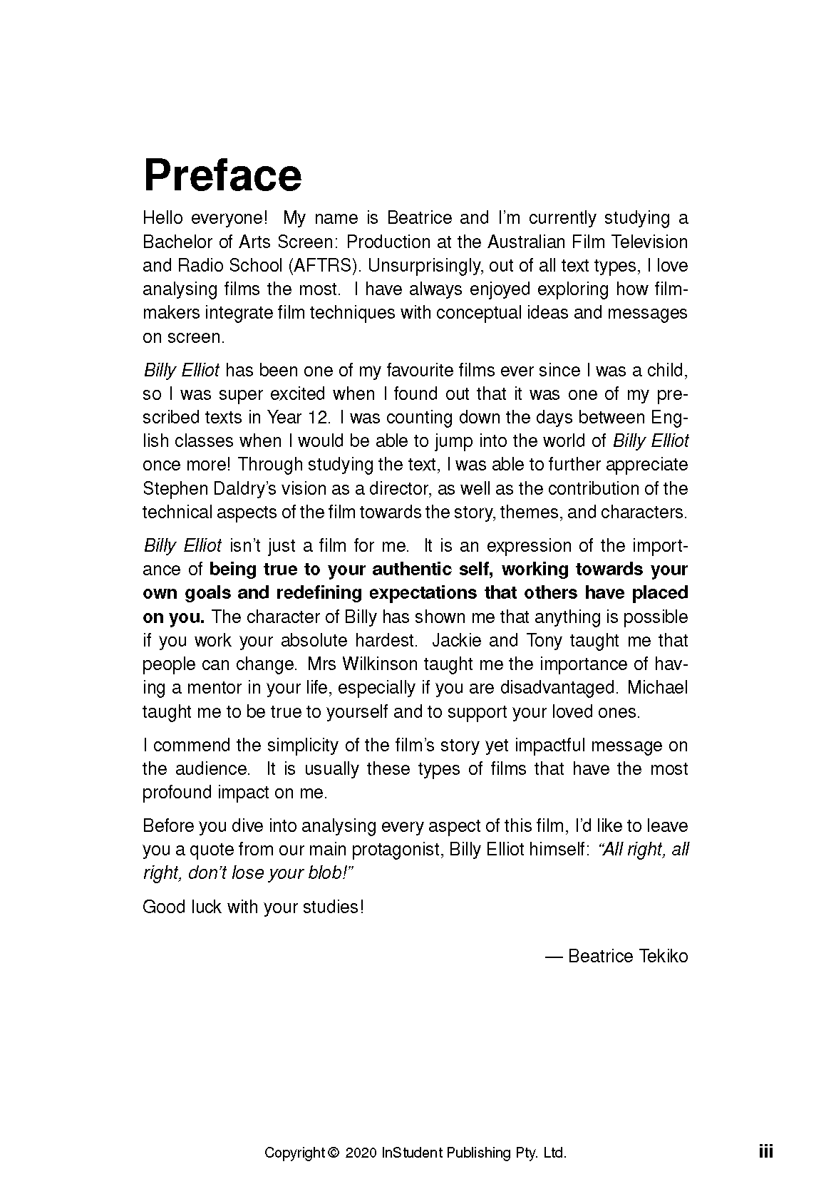ATAR Notes Text Guide: Billy Elliot by Stephen Daldry - Image 2