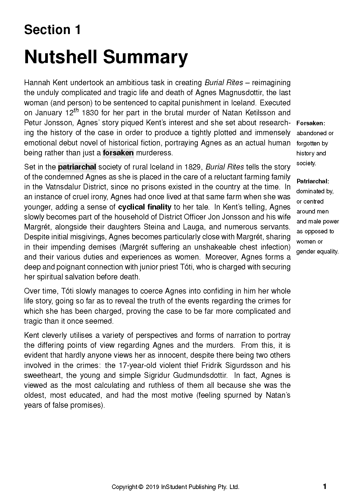 ATAR Notes Text Guide: Burial Rites by Hannah Kent - Image 5