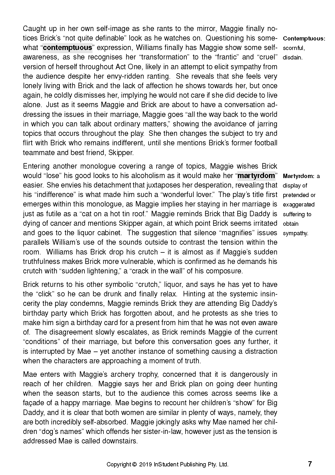 ATAR Notes Text Guide: Cat on a Hot Tin Roof by Tennessee Williams - Image 10