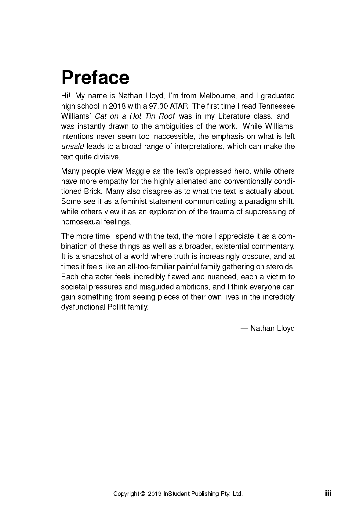 ATAR Notes Text Guide: Cat on a Hot Tin Roof by Tennessee Williams - Image 2