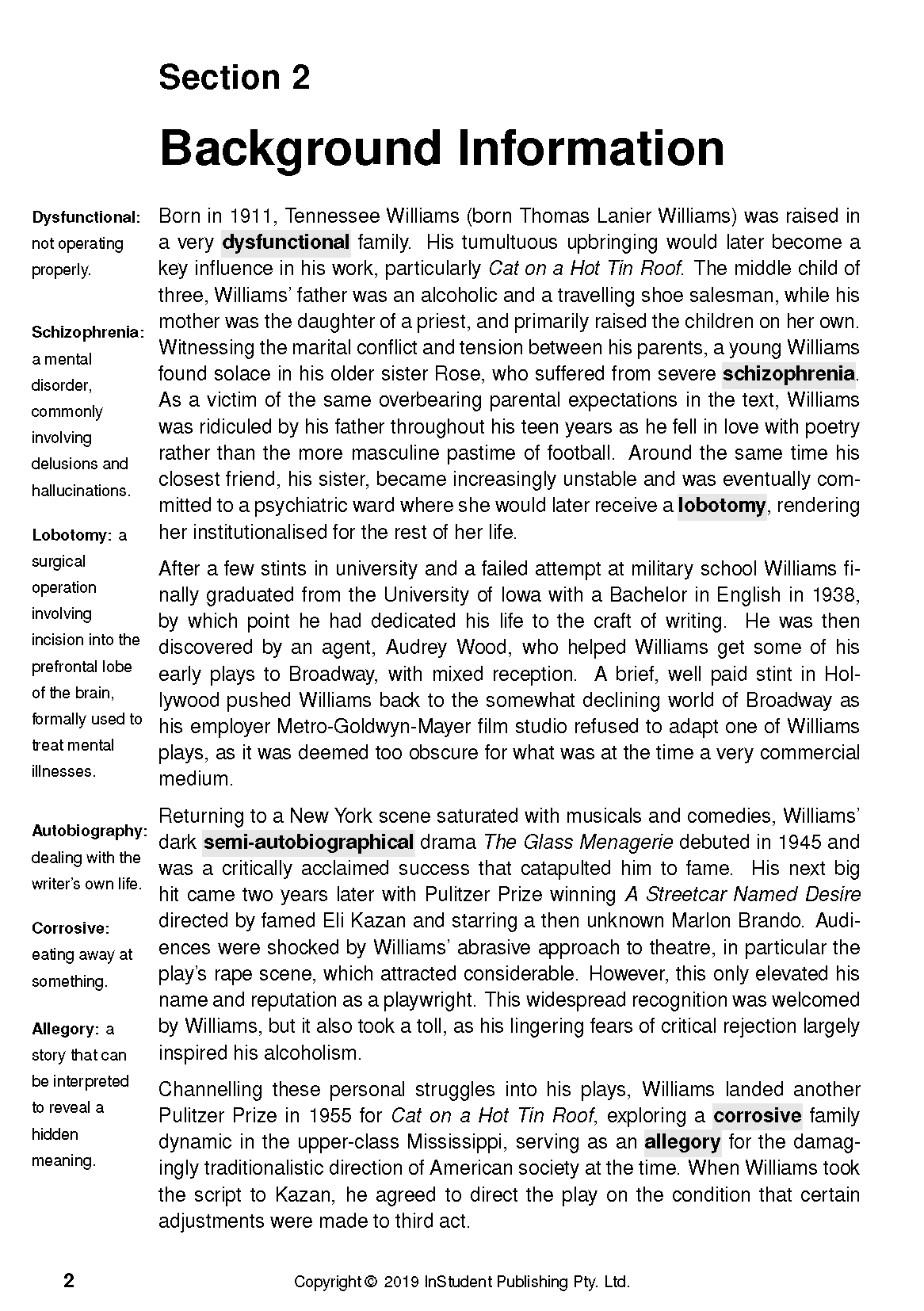 ATAR Notes Text Guide: Cat on a Hot Tin Roof by Tennessee Williams - Image 5