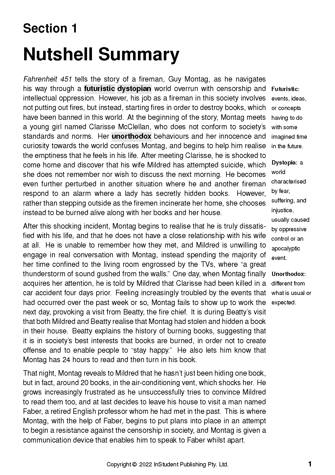 ATAR Notes Text Guide: Fahrenheit 451 by Ray Bradbury - Image 5
