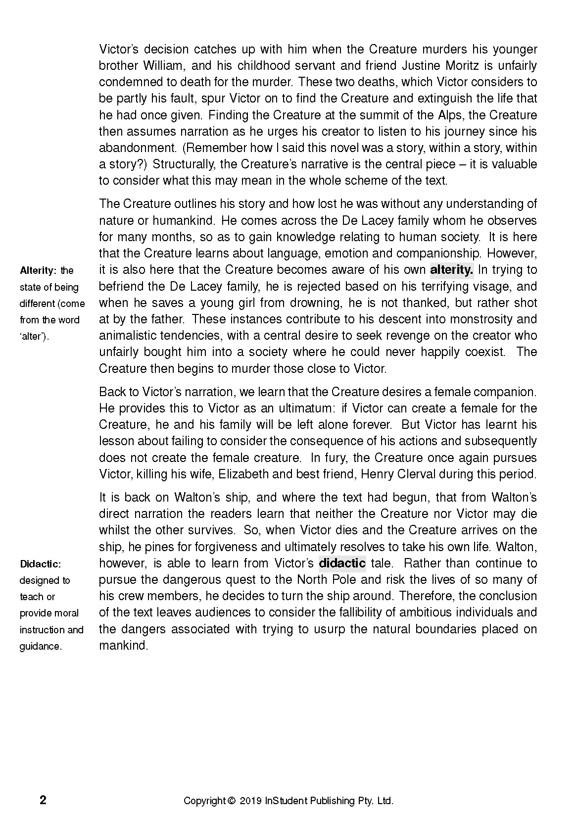 ATAR Notes Text Guide: Frankenstein by Mary Shelley - Image 7