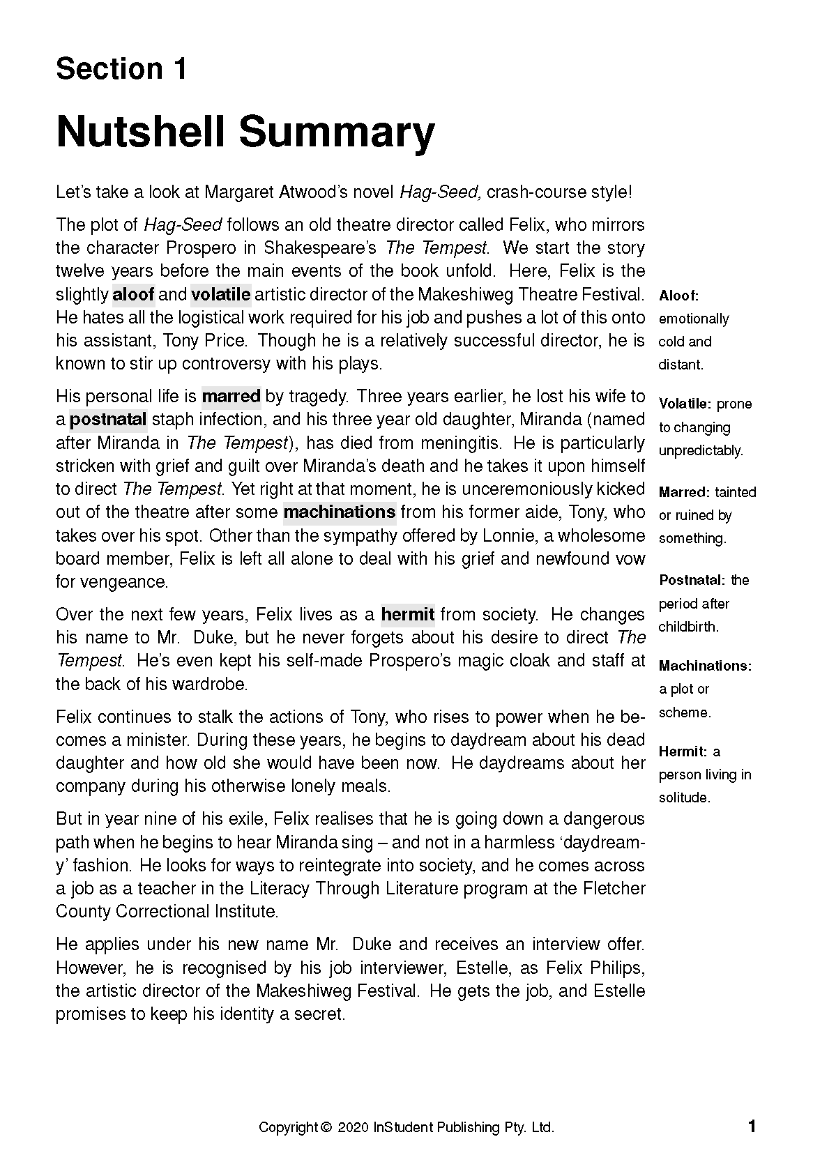 ATAR Notes Text Guide: Hag-Seed by Margaret Atwood - Image 6