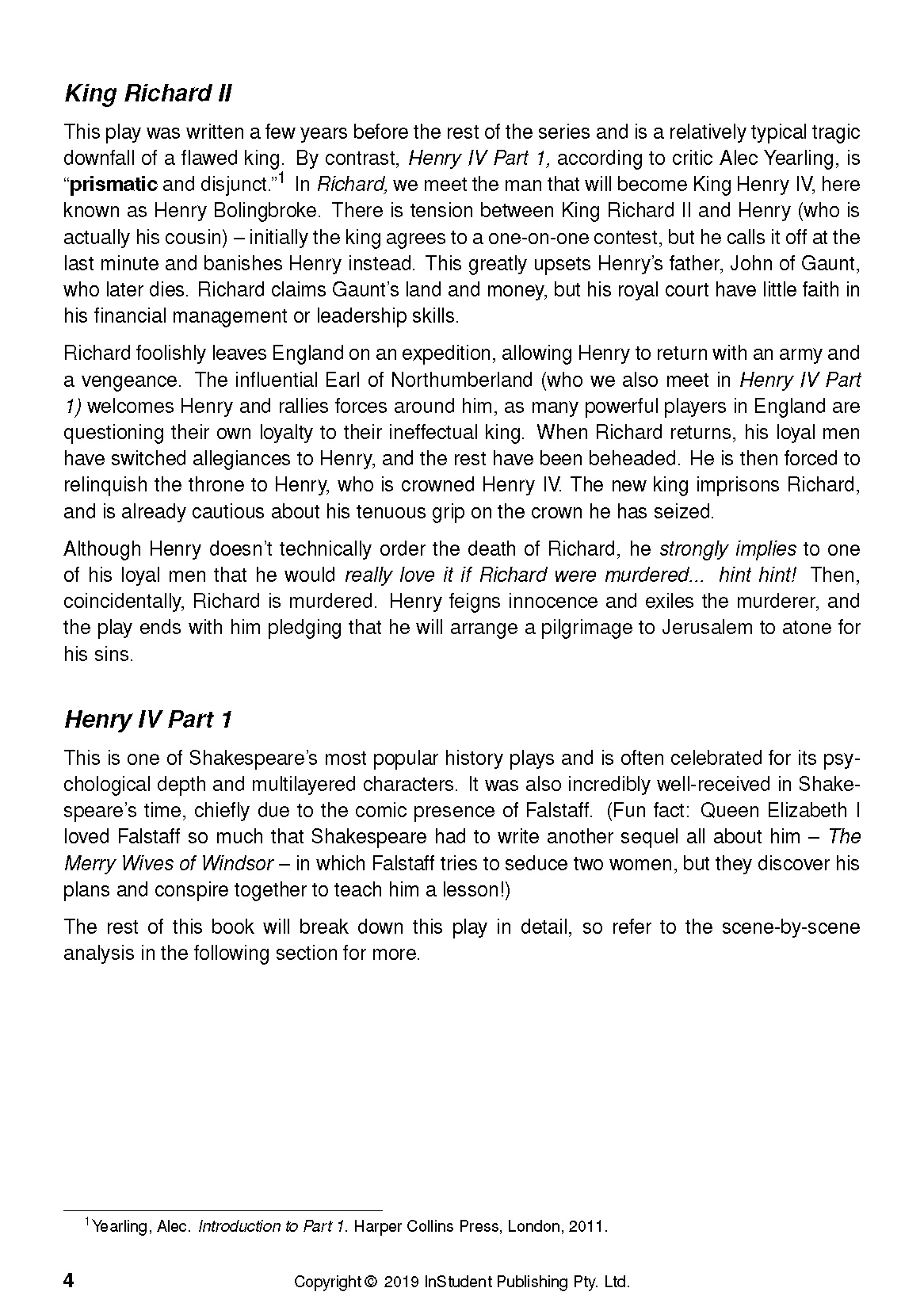ATAR Notes Text Guide: Henry IV Part 1 by William Shakespeare - Image 9