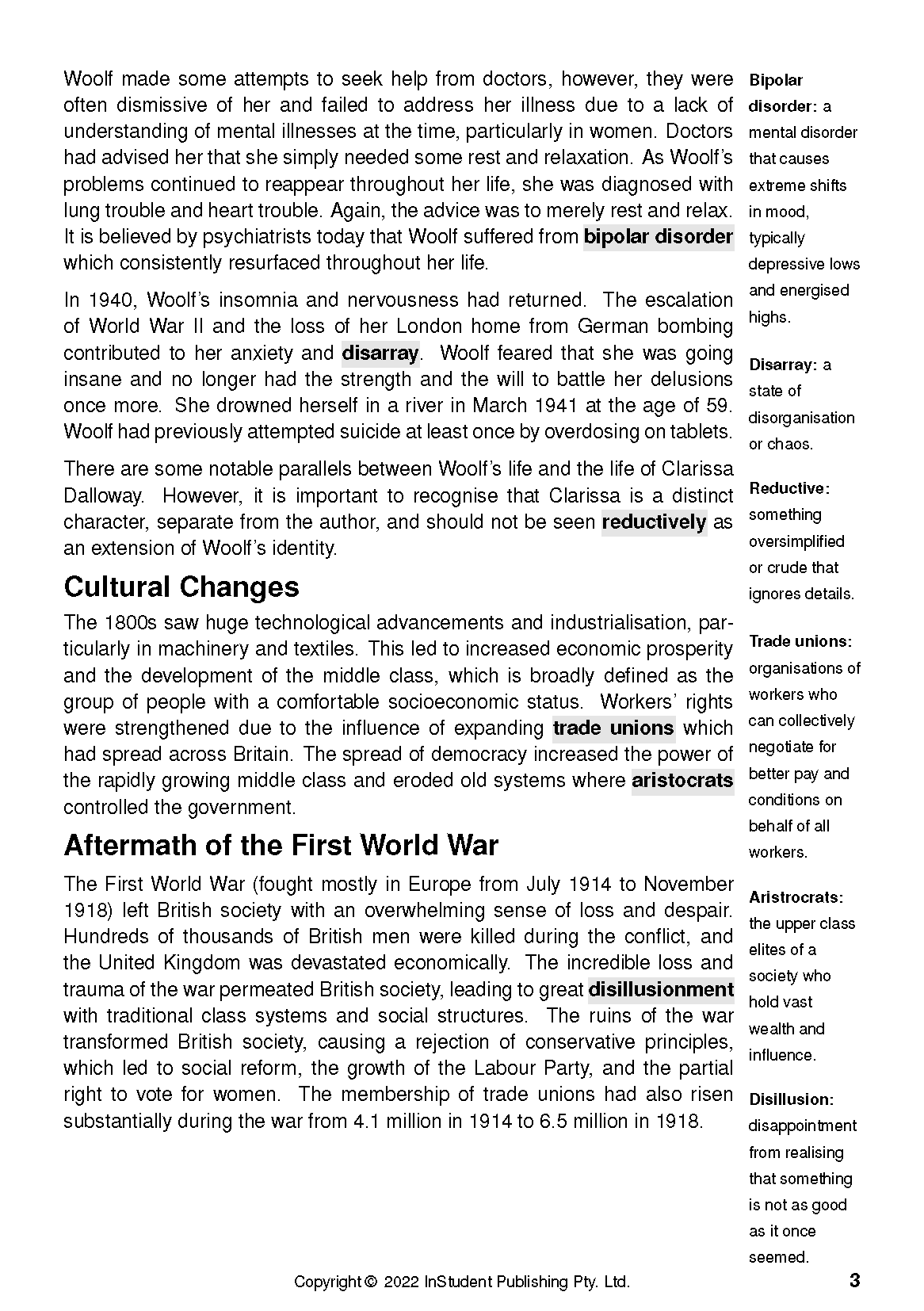 ATAR Notes Text Guide: Mrs Dalloway by Virginia Woolf - Image 7