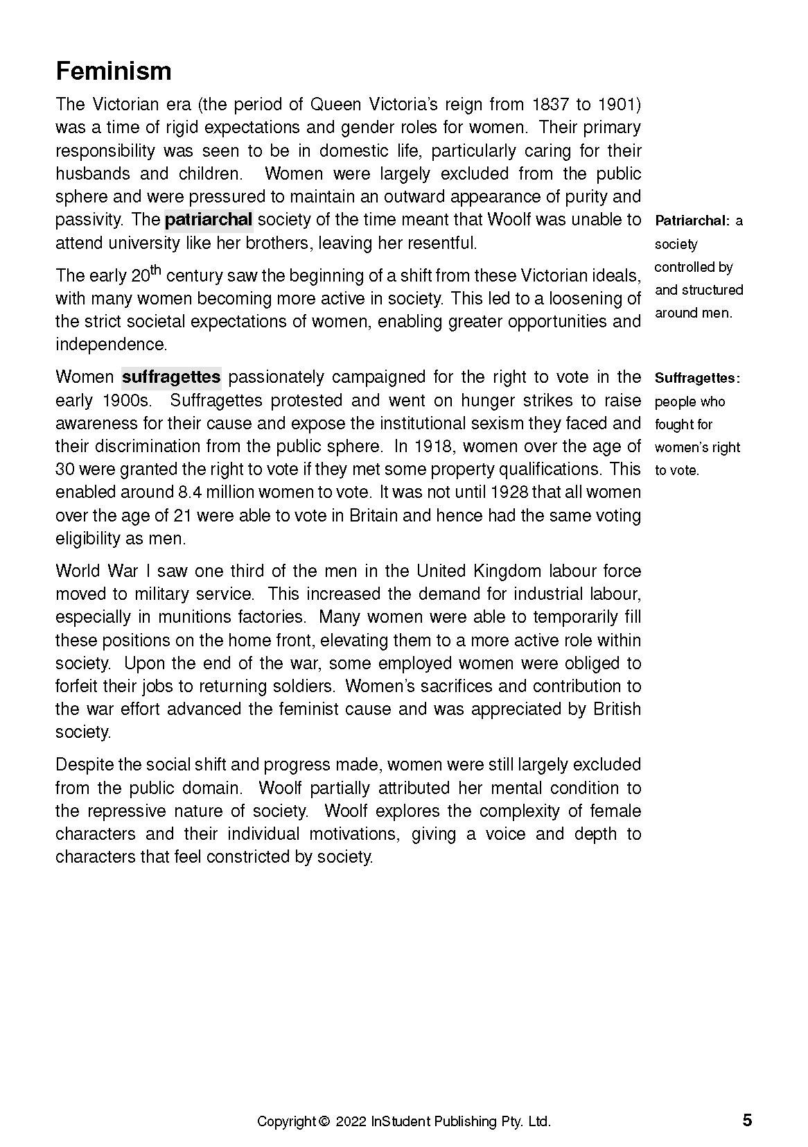 ATAR Notes Text Guide: Mrs Dalloway by Virginia Woolf - Image 9