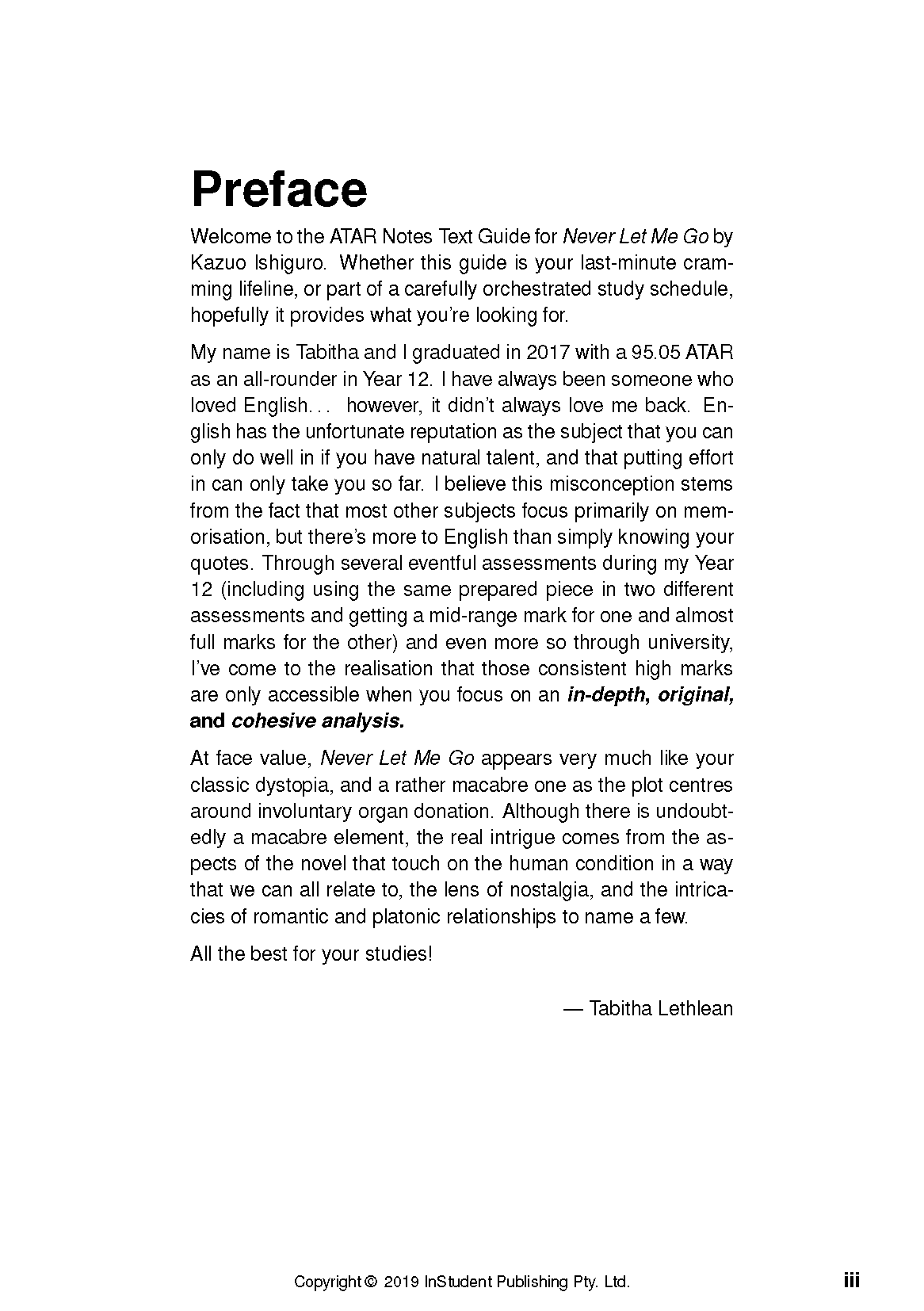 ATAR Notes Text Guide: Never Let Me Go by Kazuo Ishiguro - Image 2