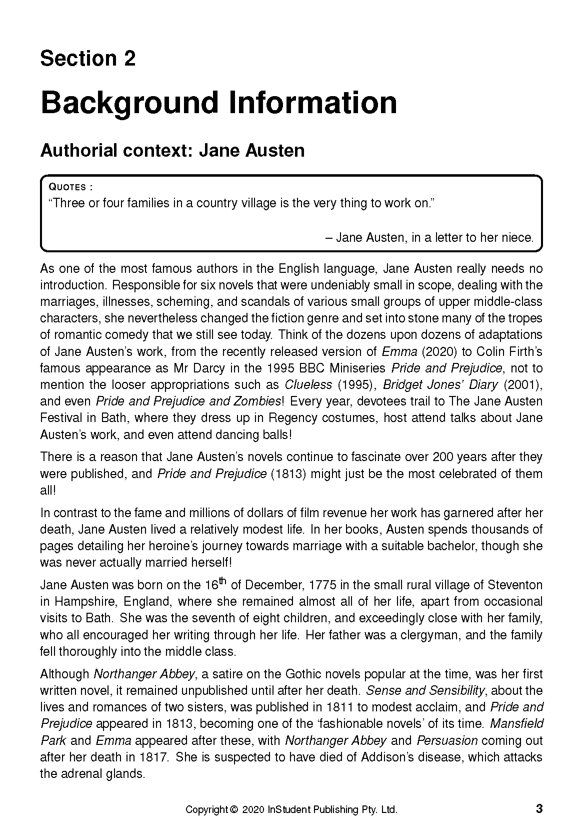 ATAR Notes Text Guide: Pride and Prejudice by Jane Austen - Image 7