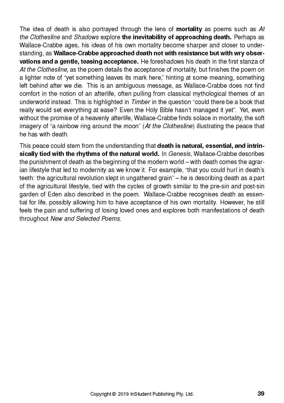ATAR Notes Text Guide: Selected Poems by Chris Wallace-Crabbe - Image 10