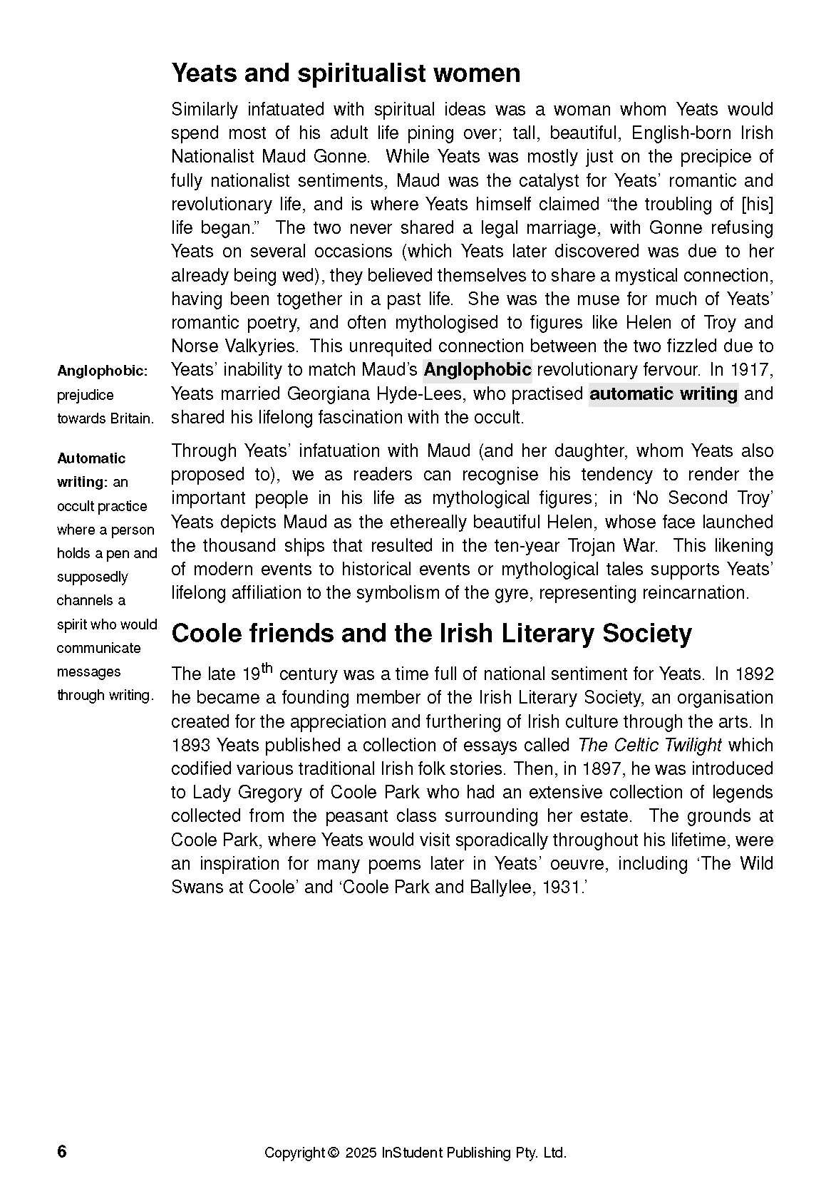 ATAR Notes Text Guide: Selected Poems by W.B. Yeats - Image 10