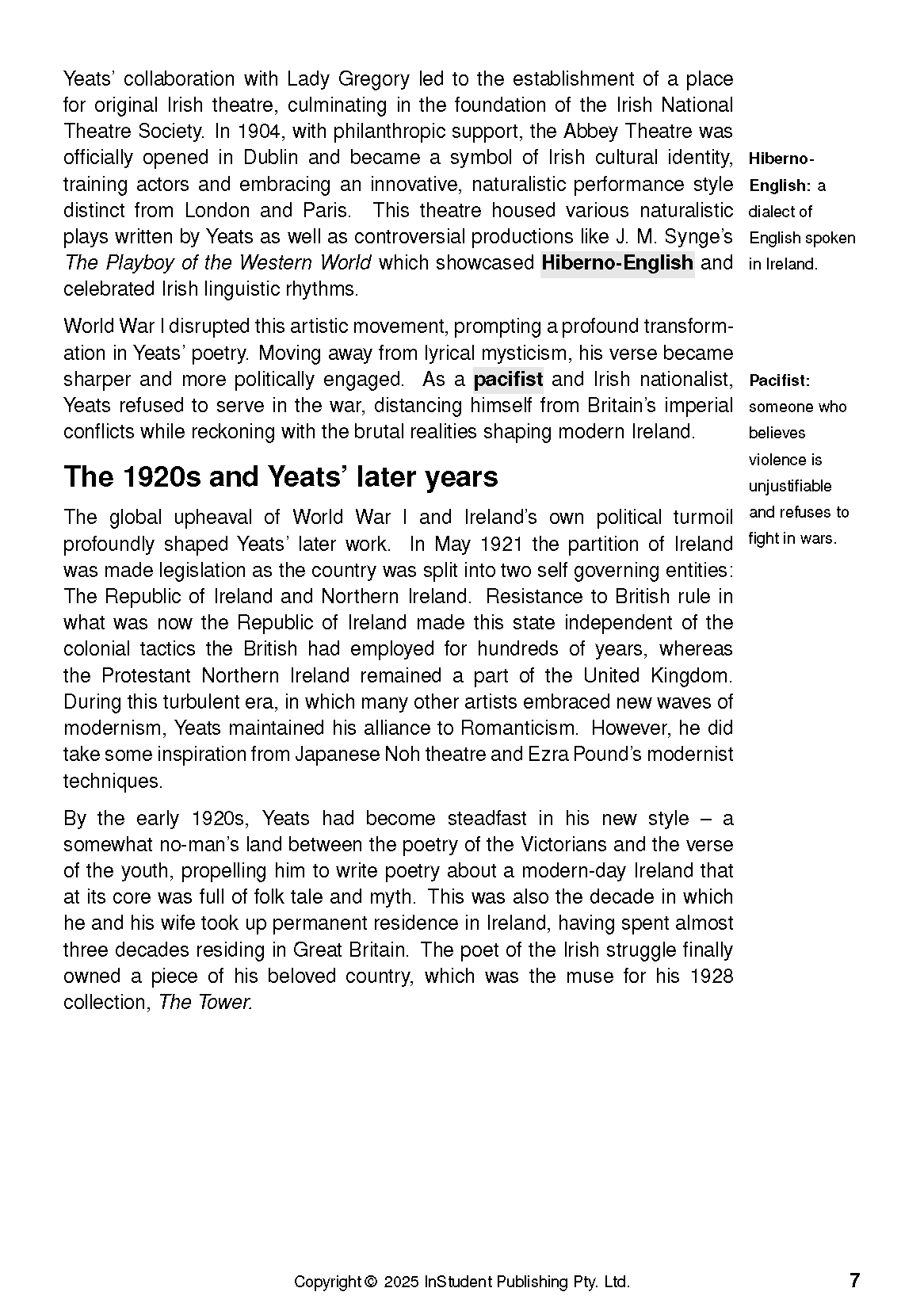 ATAR Notes Text Guide: Selected Poems by W.B. Yeats - Image 11