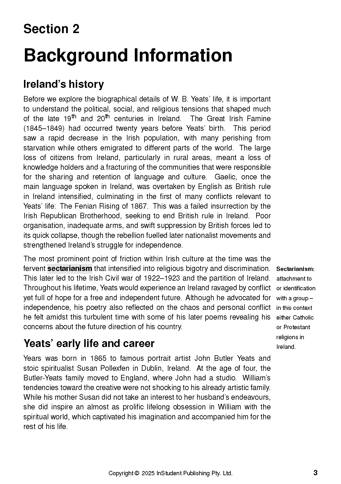 ATAR Notes Text Guide: Selected Poems by W.B. Yeats - Image 7