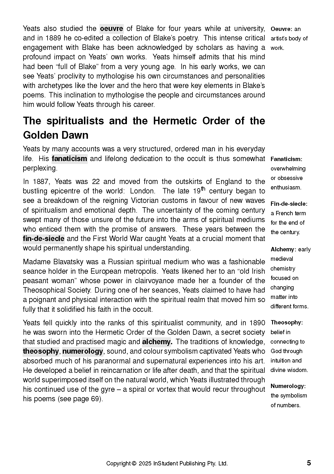 ATAR Notes Text Guide: Selected Poems by W.B. Yeats - Image 9
