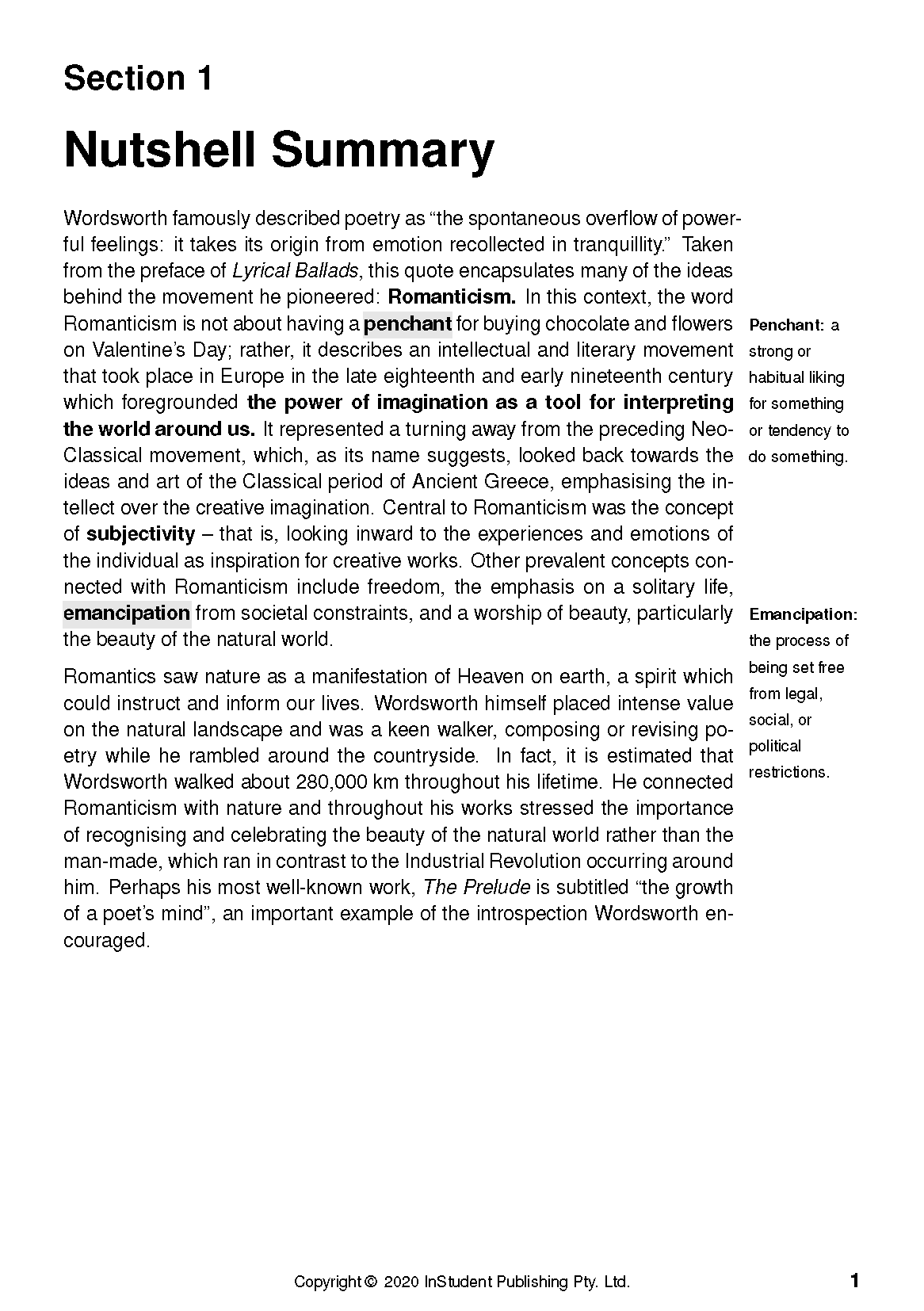 ATAR Notes Text Guide: Selected Poems by William Wordsworth - Image 5