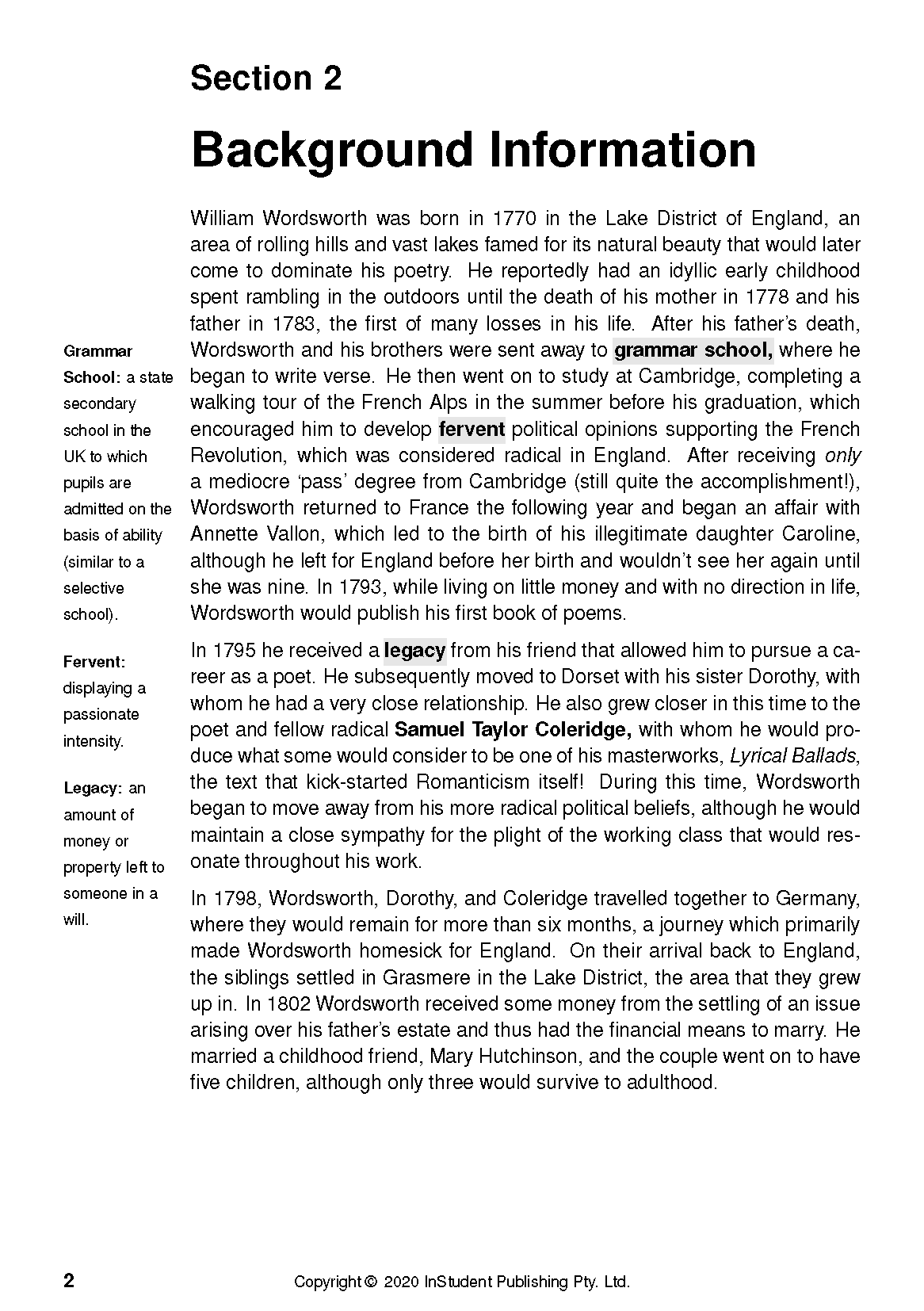 ATAR Notes Text Guide: Selected Poems by William Wordsworth - Image 6
