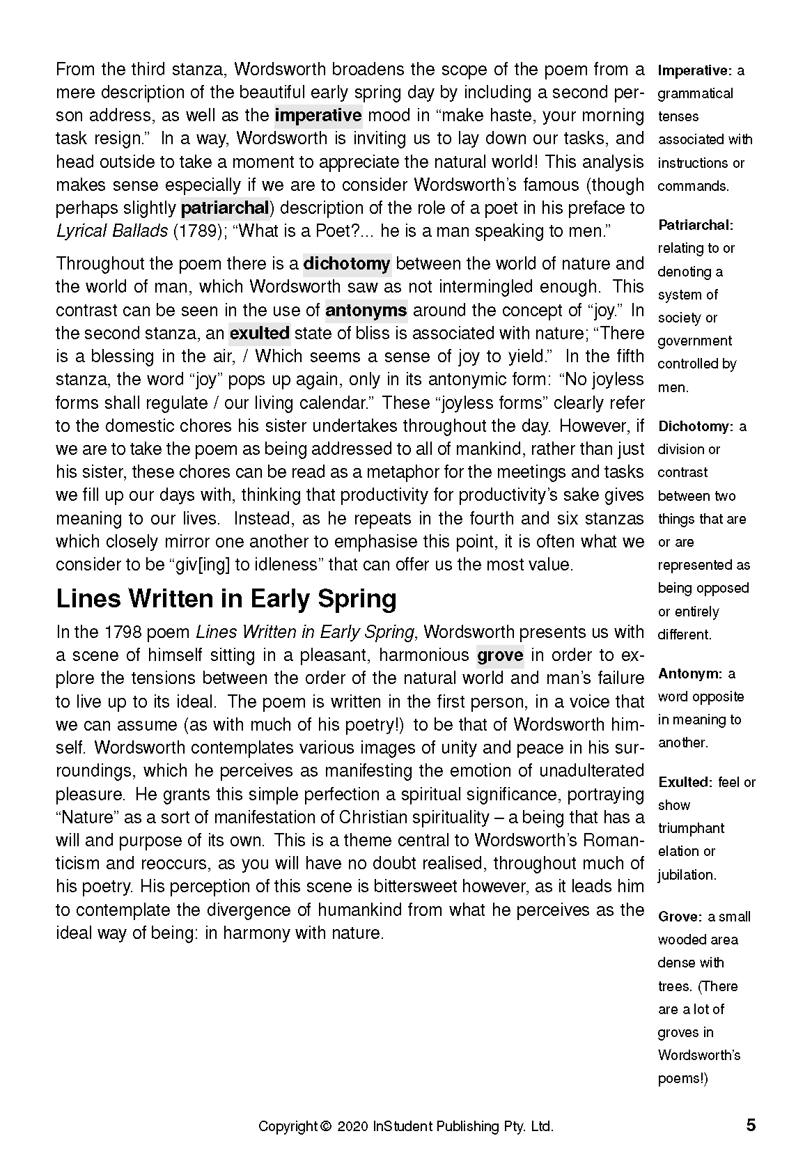 ATAR Notes Text Guide: Selected Poems by William Wordsworth - Image 9