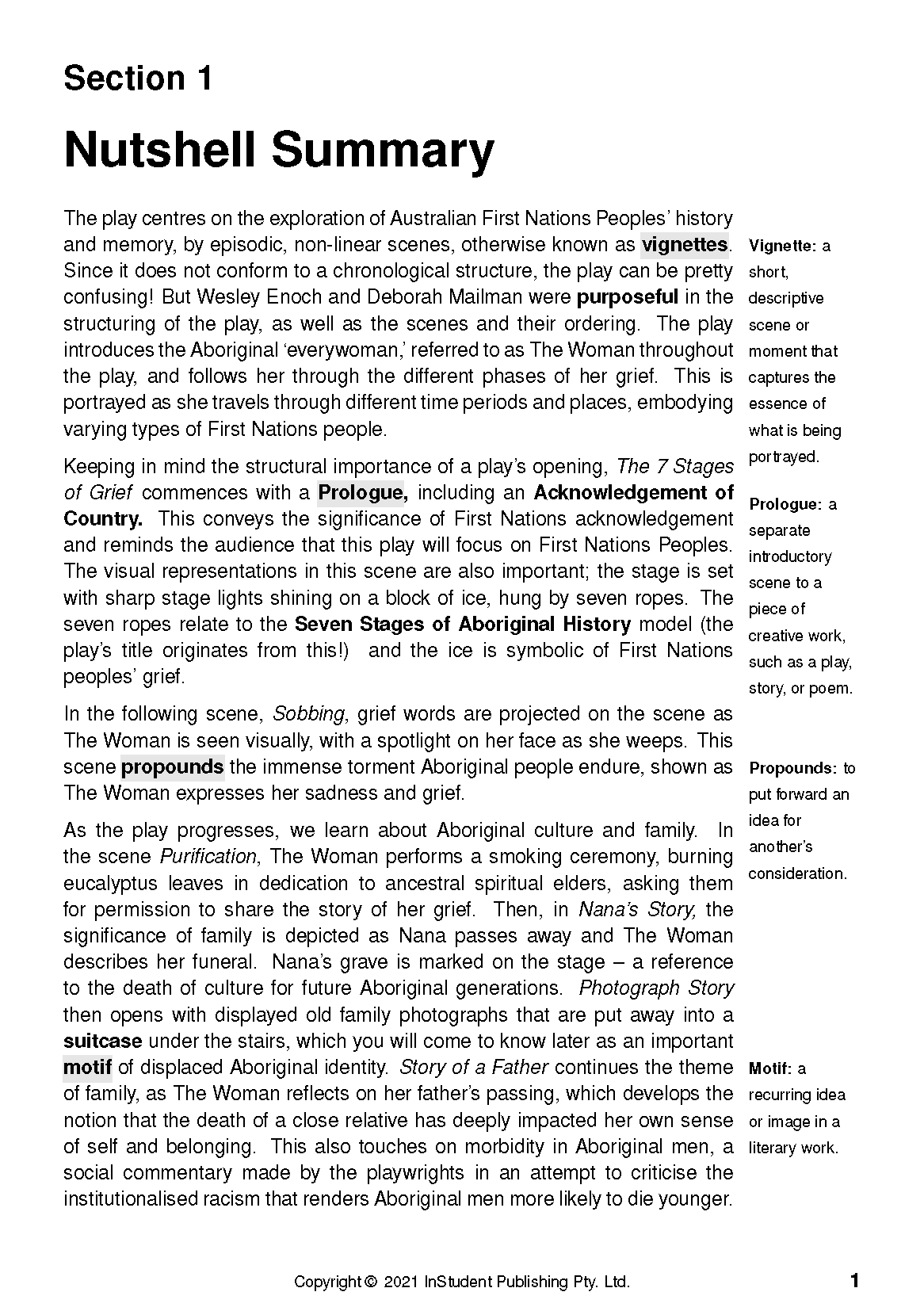 ATAR Notes Text Guide: The 7 Stages of Grieving by Wesley Enoch and Deborah Mailman - Image 5
