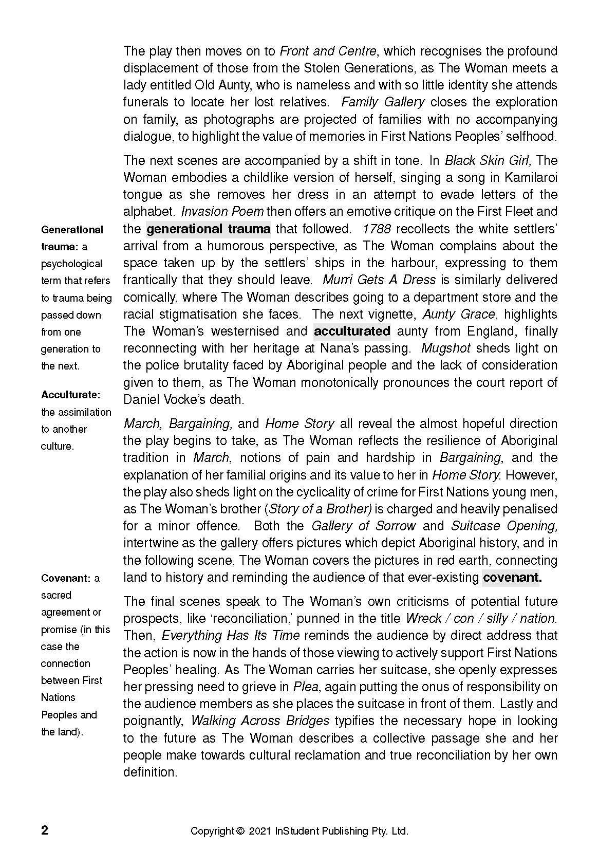 ATAR Notes Text Guide: The 7 Stages of Grieving by Wesley Enoch and Deborah Mailman - Image 6