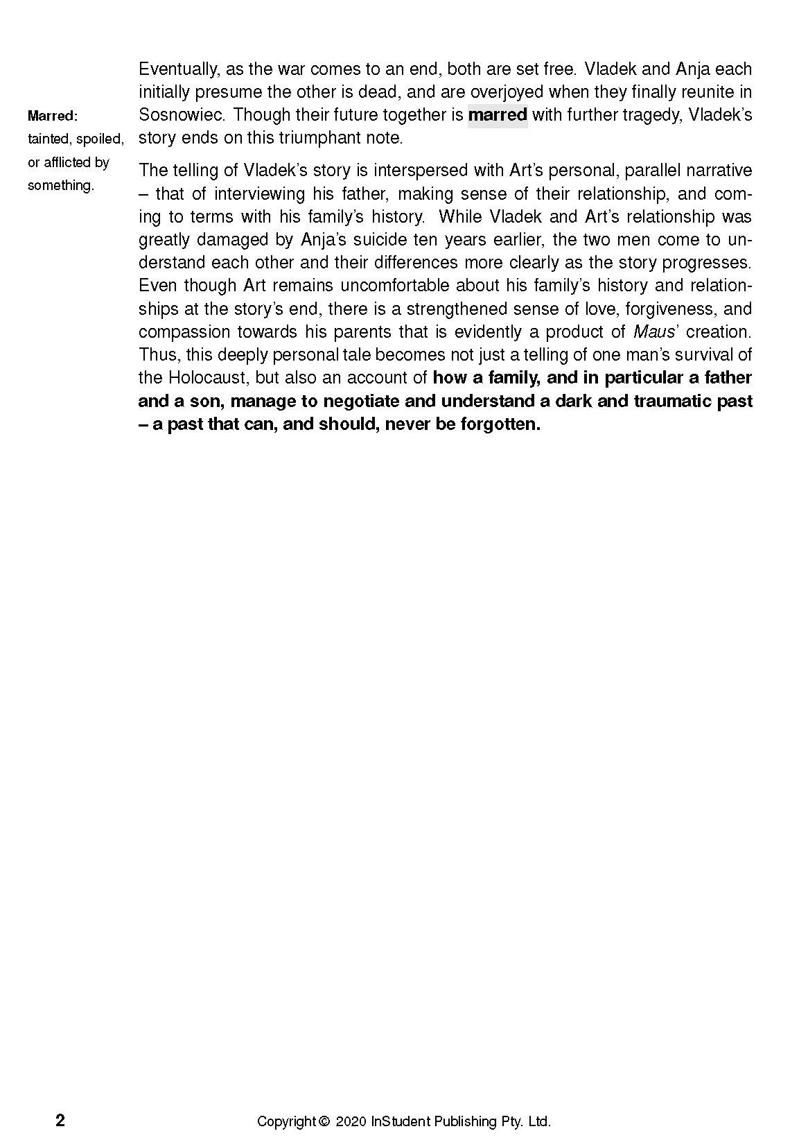 ATAR Notes Text Guide: The Complete Maus by Art Spiegelman - Image 6