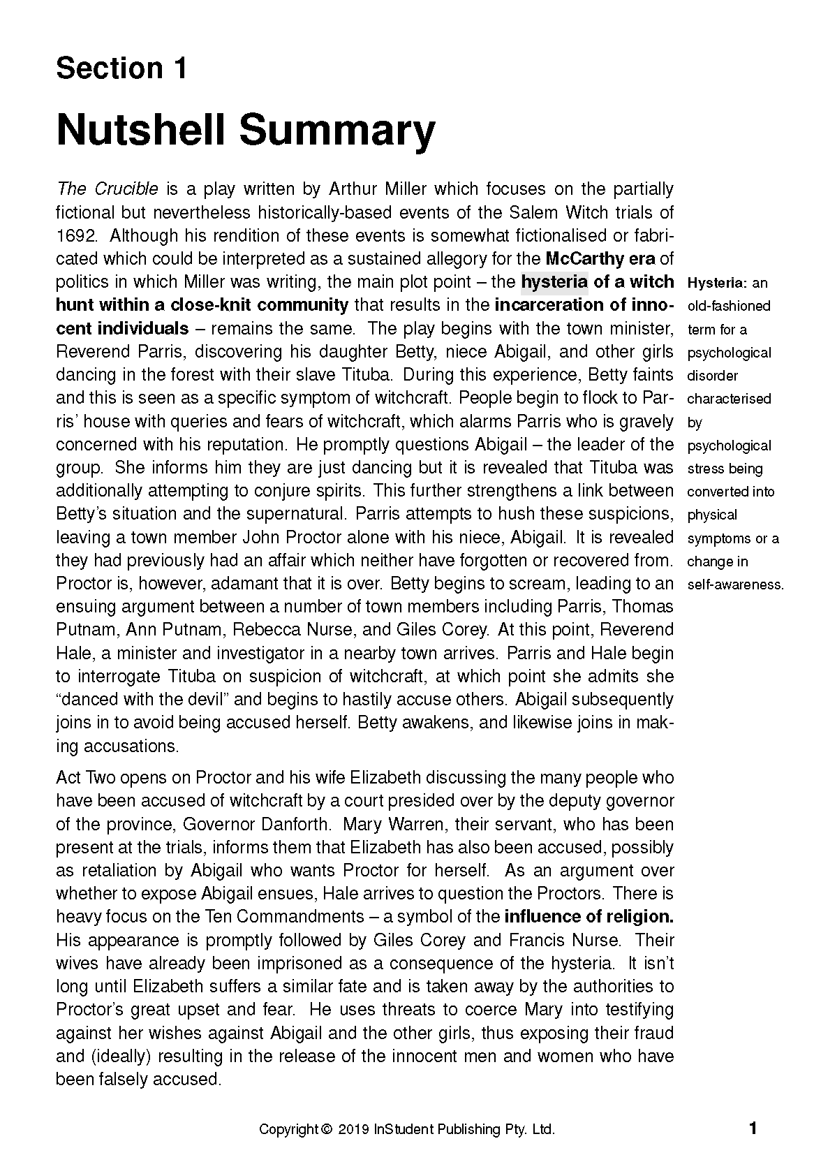 ATAR Notes Text Guide: The Crucible by Arthur Miller - Image 5