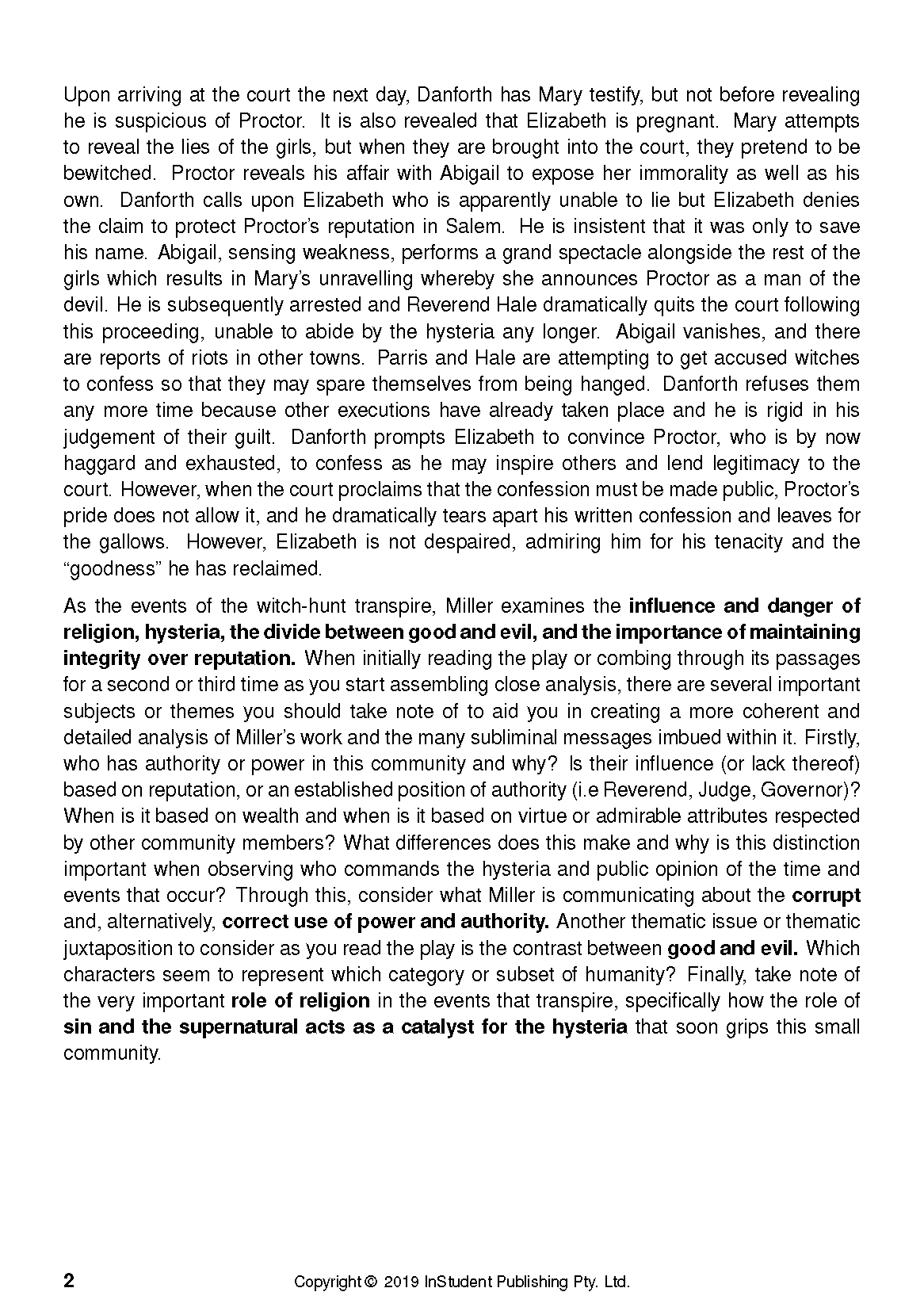ATAR Notes Text Guide: The Crucible by Arthur Miller - Image 6