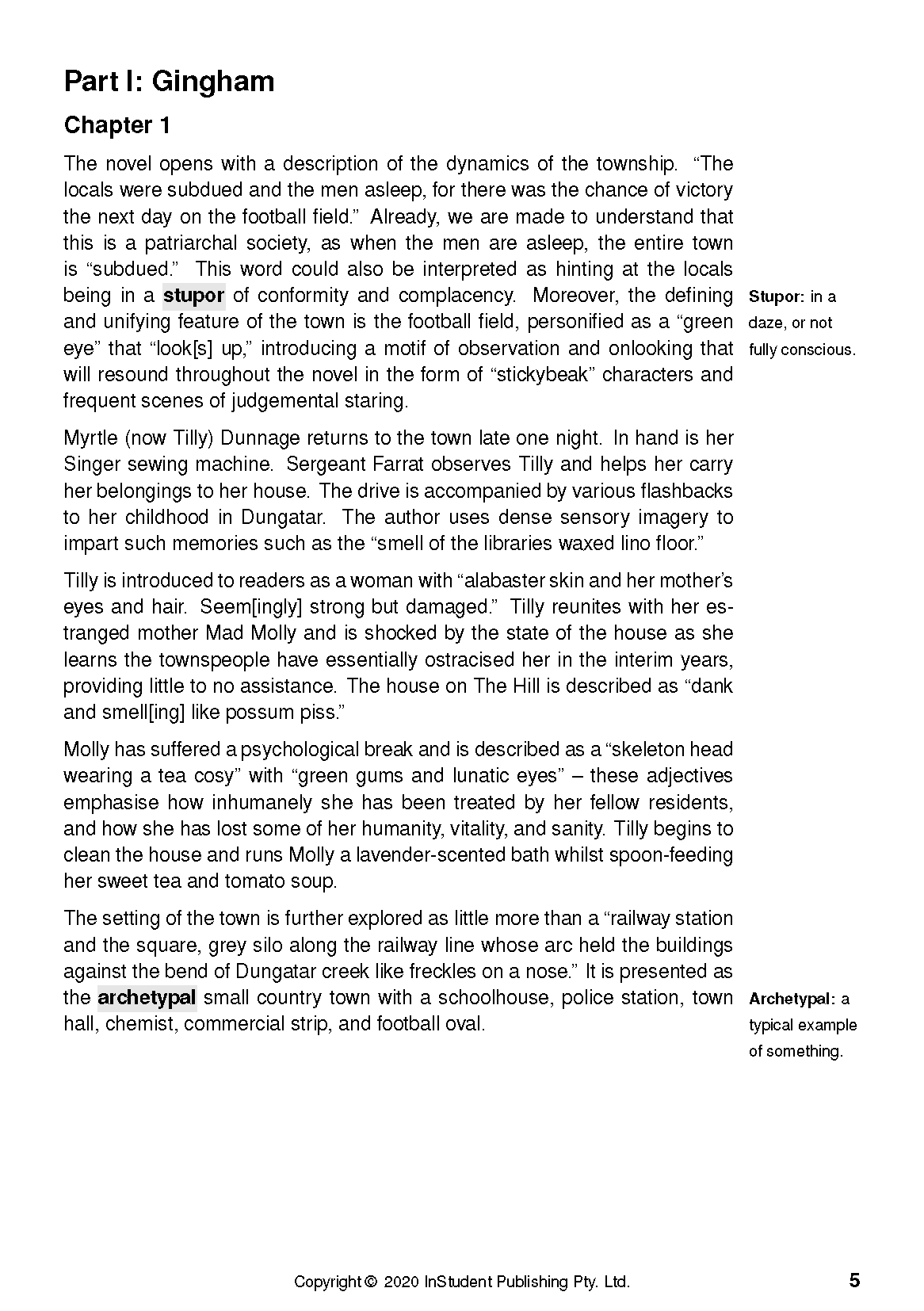 ATAR Notes Text Guide: The Dressmaker by Rosalie Ham - Image 10