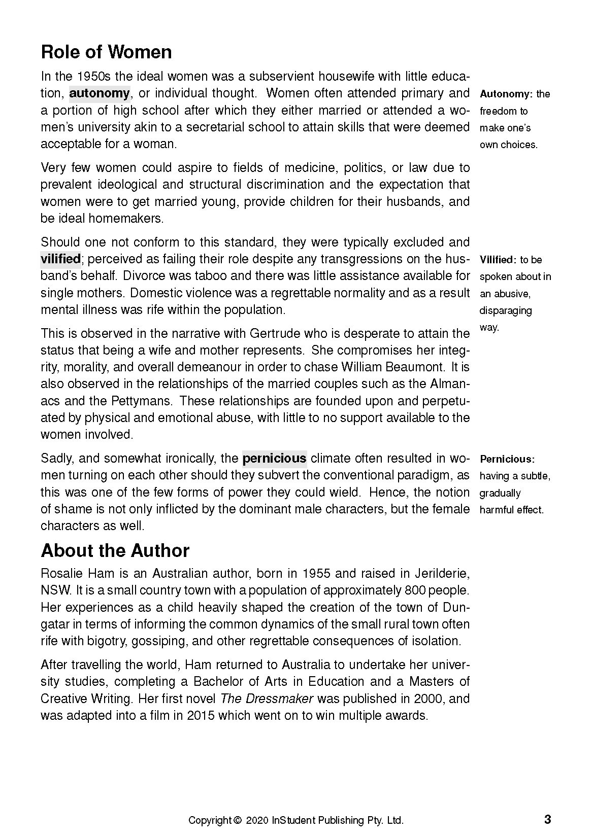 ATAR Notes Text Guide: The Dressmaker by Rosalie Ham - Image 8