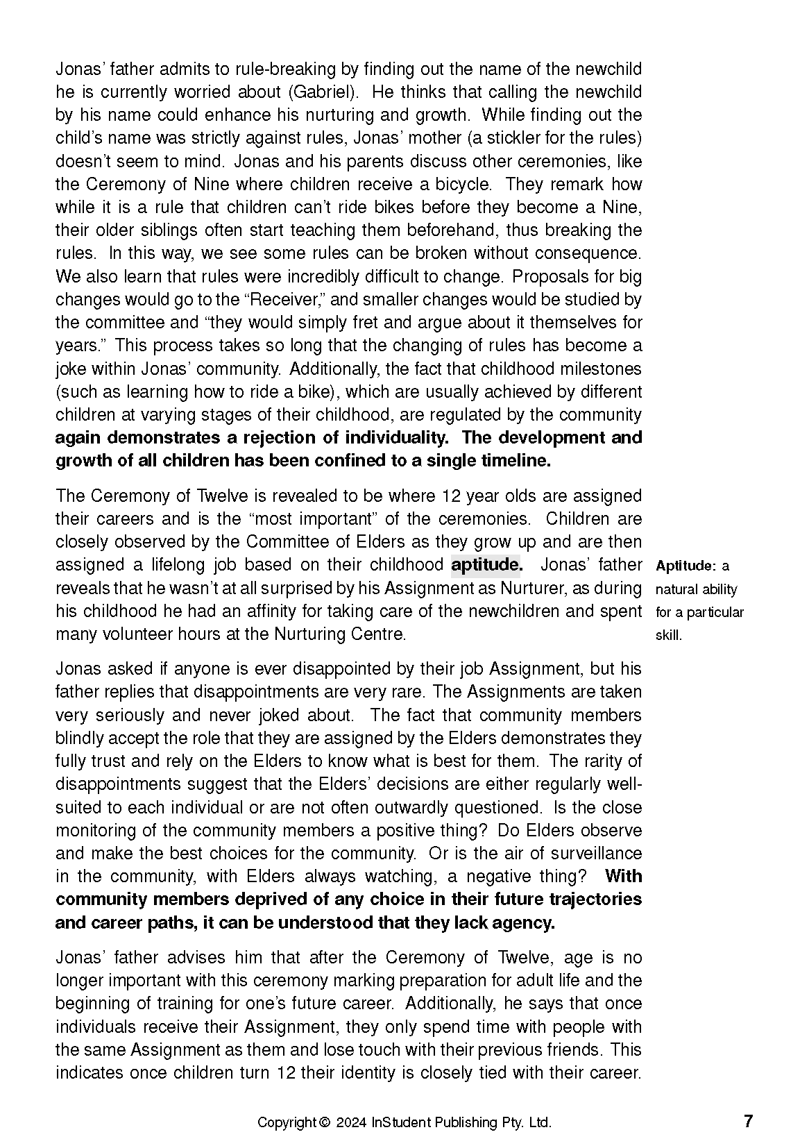 ATAR Notes Text Guide: The Giver by Lois Lowry - Image 11