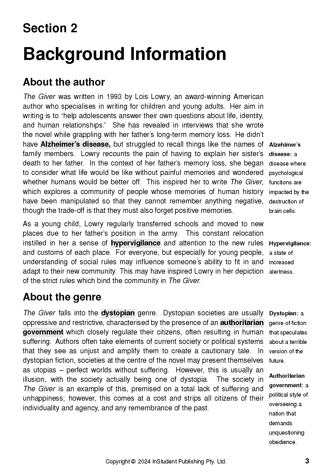 ATAR Notes Text Guide: The Giver by Lois Lowry - Image 7