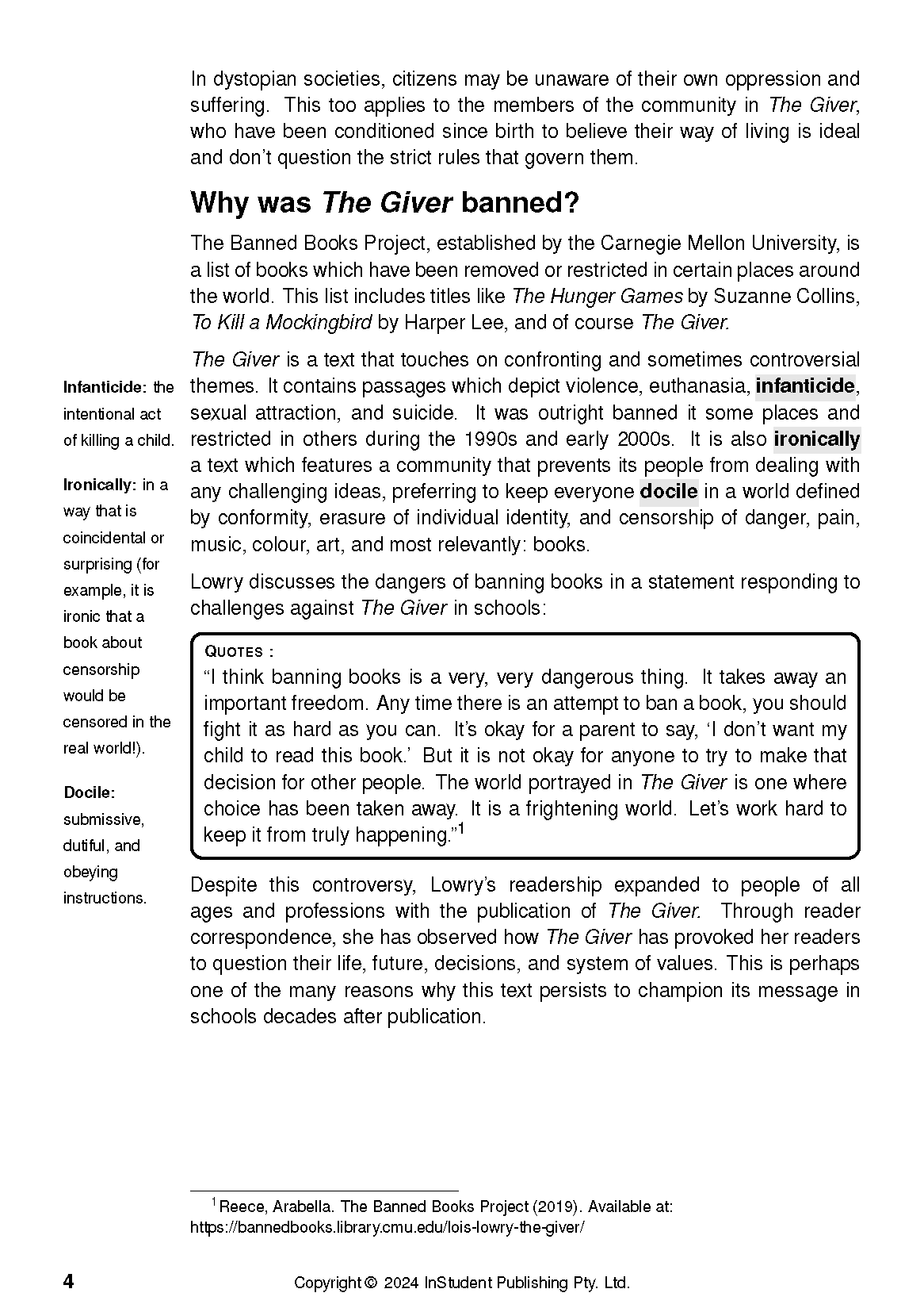 ATAR Notes Text Guide: The Giver by Lois Lowry - Image 8
